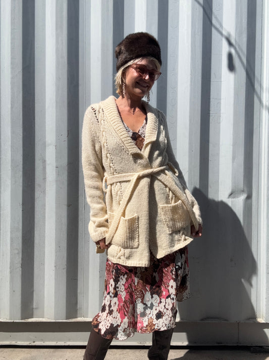 The Florence Handknit Wool Cardigan