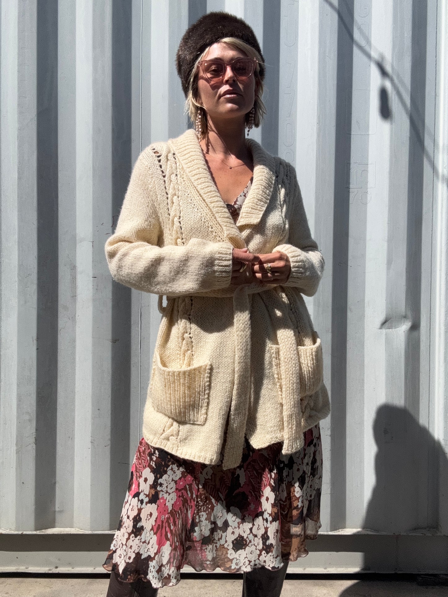 The Florence Handknit Wool Cardigan