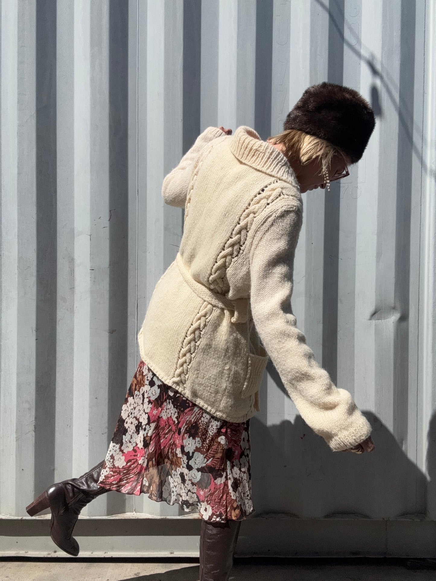 The Florence Handknit Wool Cardigan