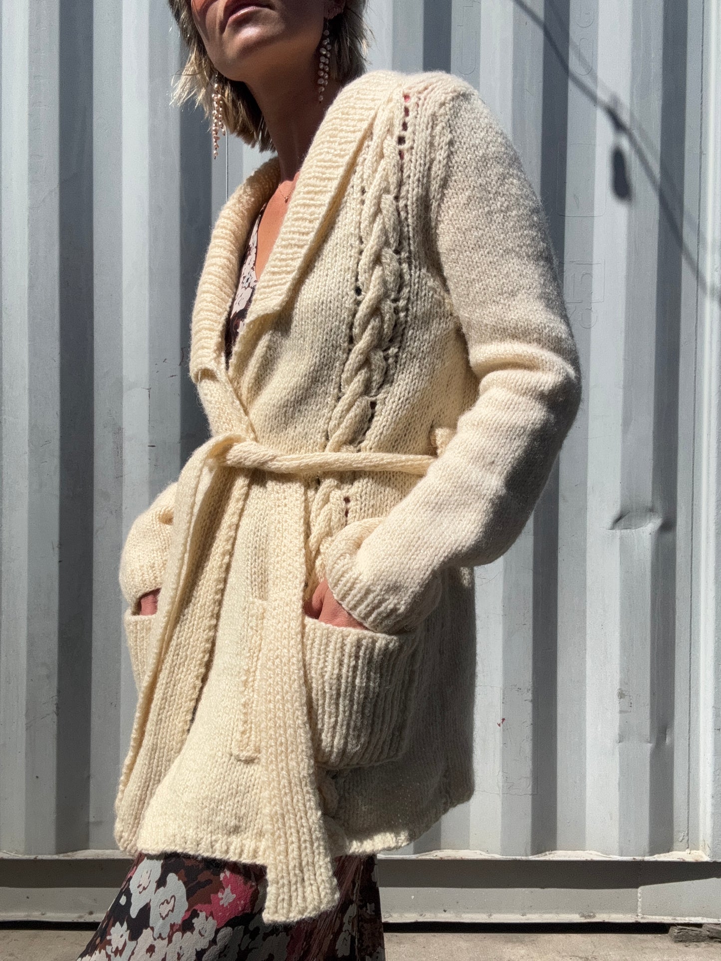 The Florence Handknit Wool Cardigan