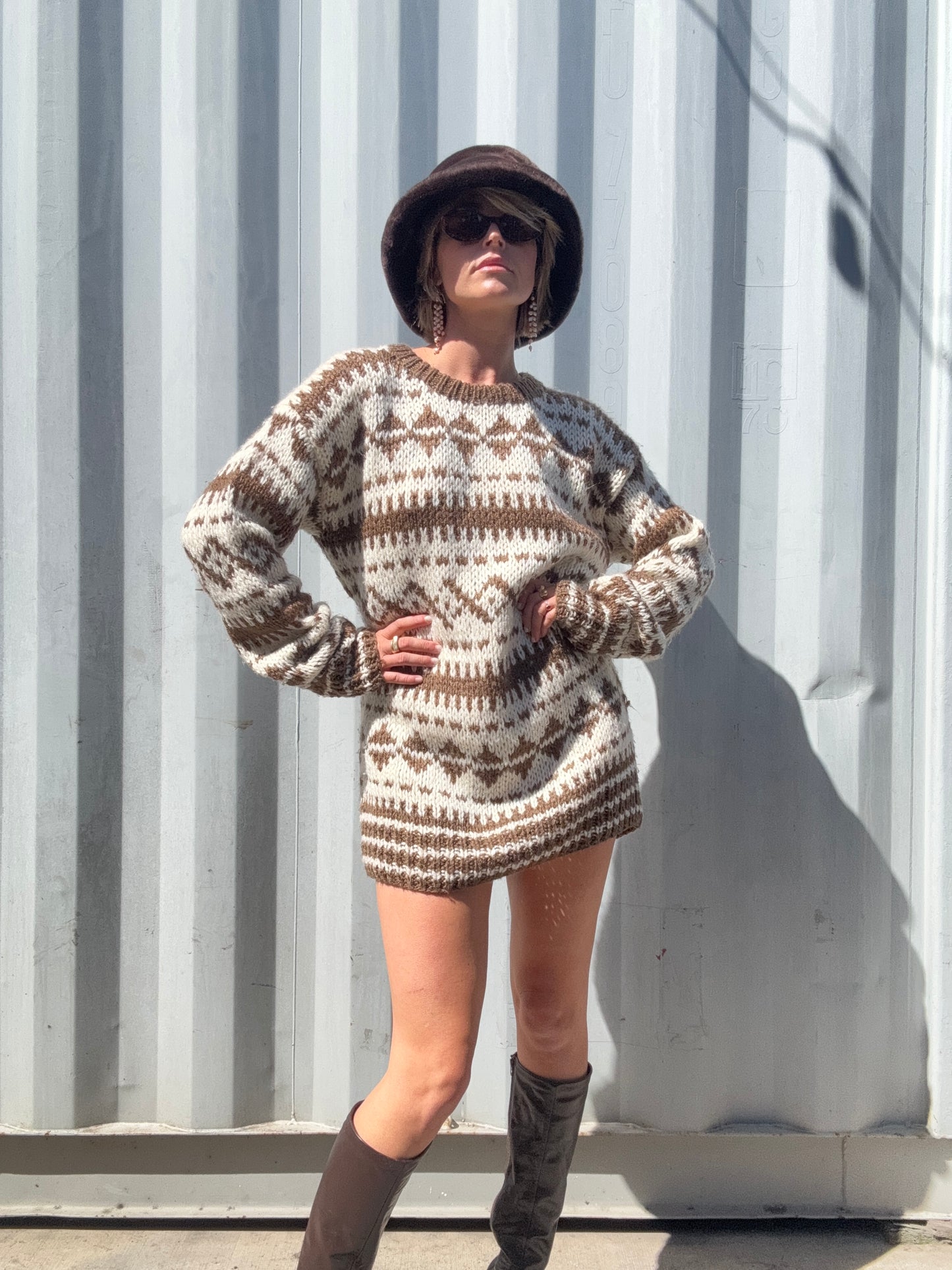 The Odette Handknit Sweater Dress