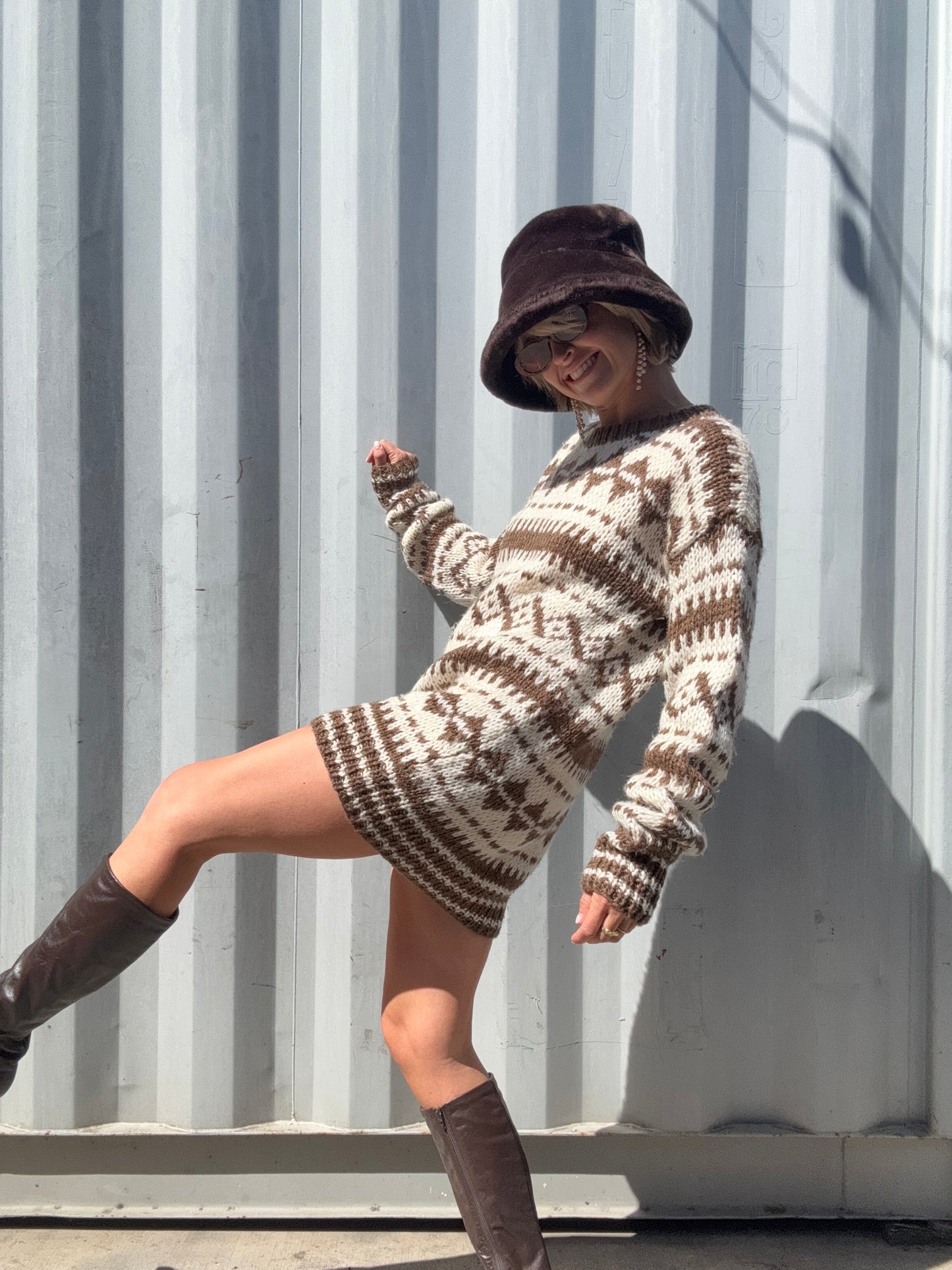 The Odette Handknit Sweater Dress