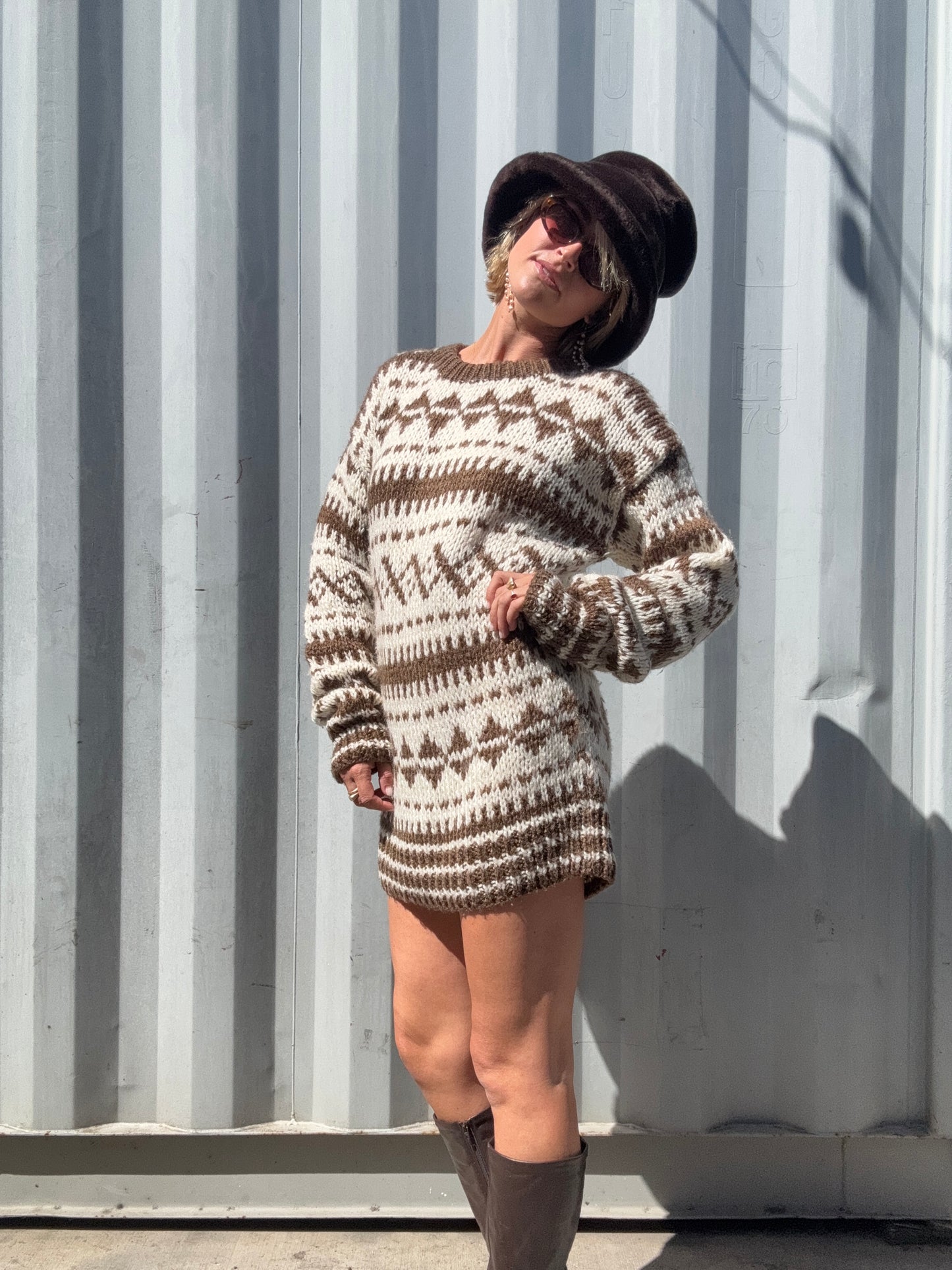 The Odette Handknit Sweater Dress