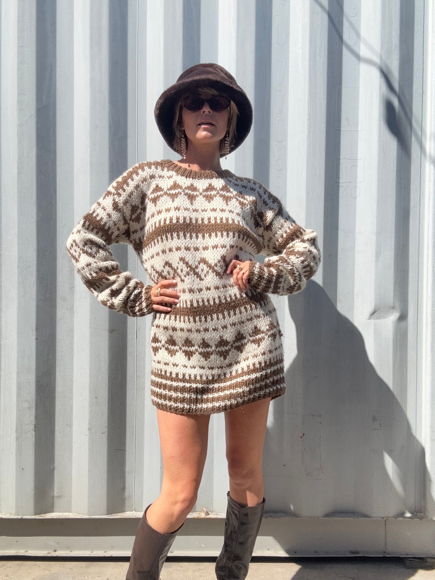 The Odette Handknit Sweater Dress