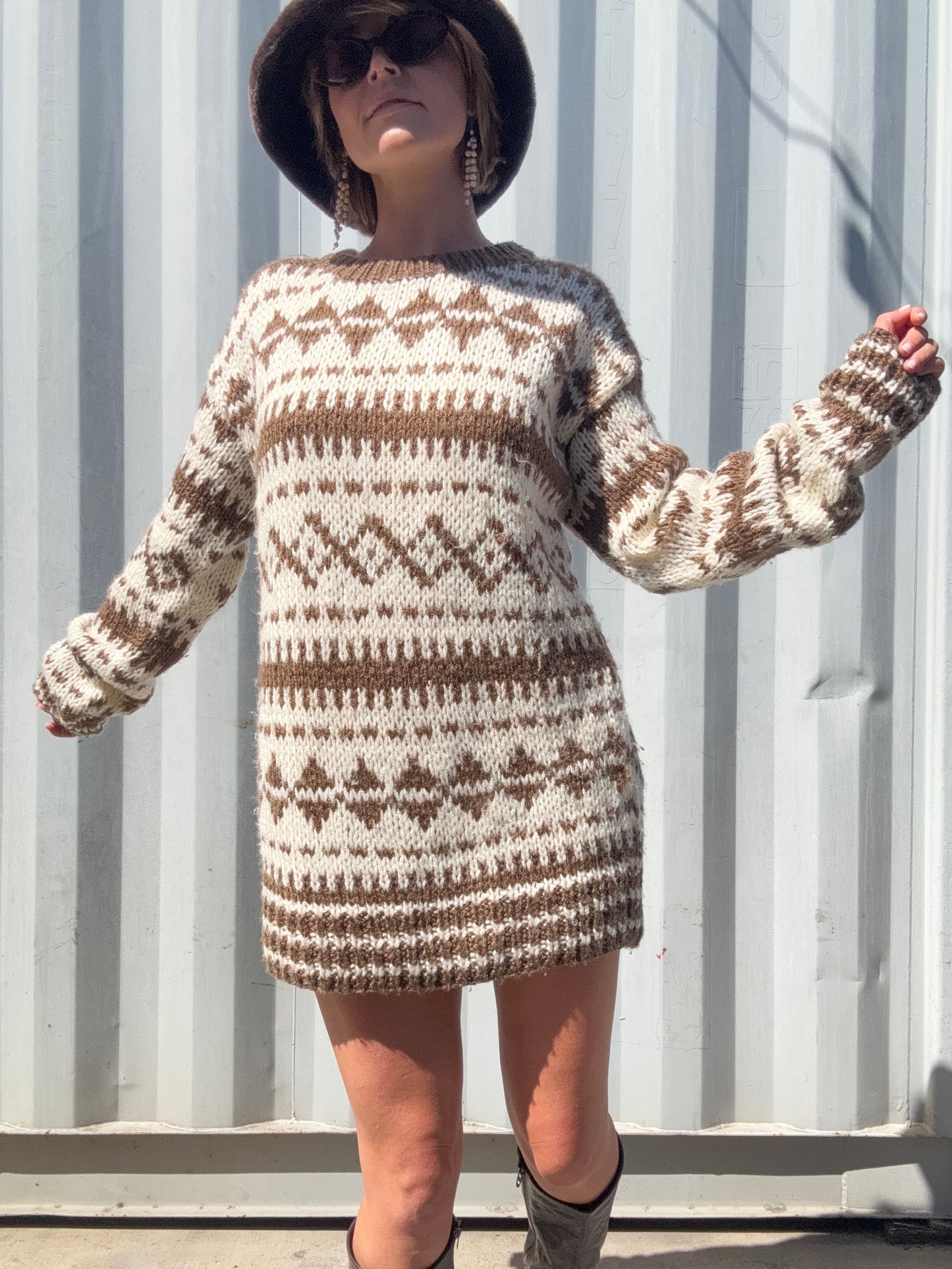 The Odette Handknit Sweater Dress
