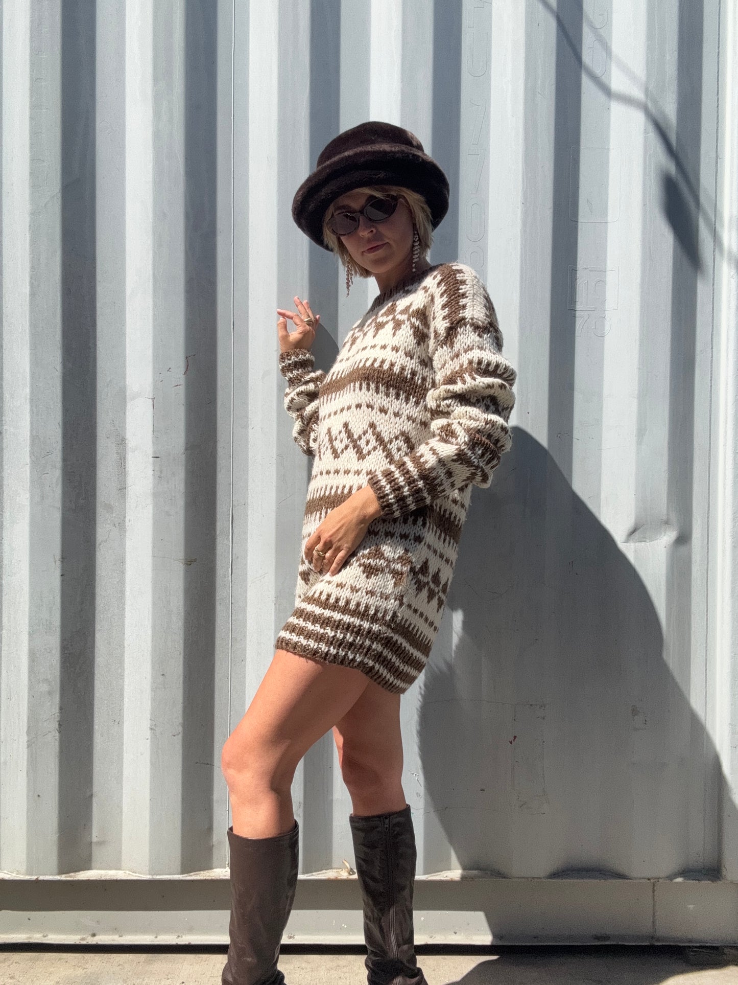 The Odette Handknit Sweater Dress