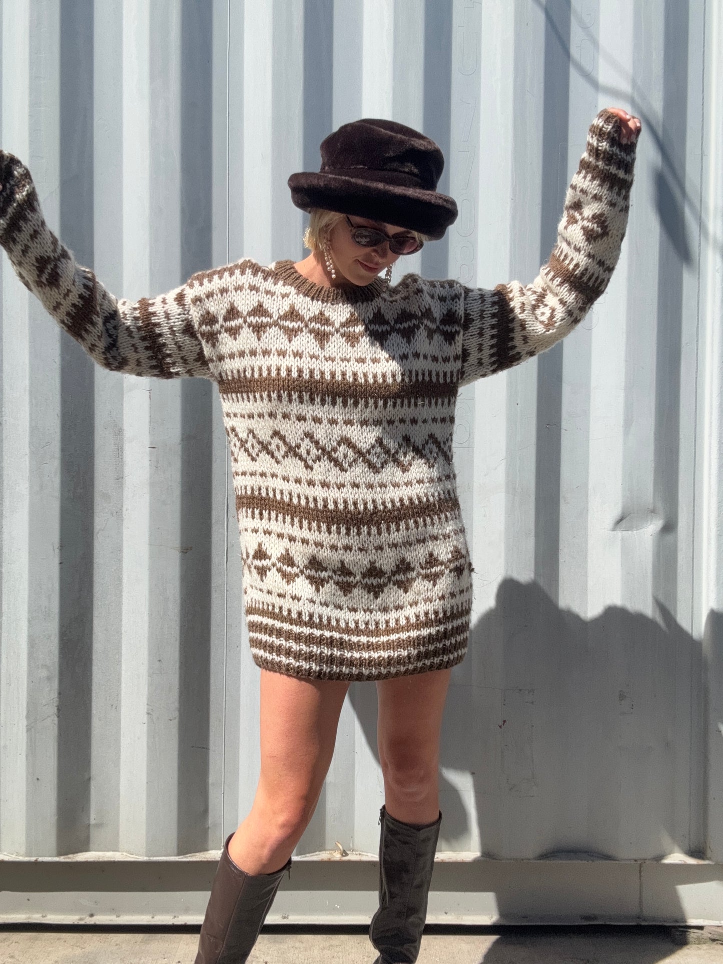 The Odette Handknit Sweater Dress