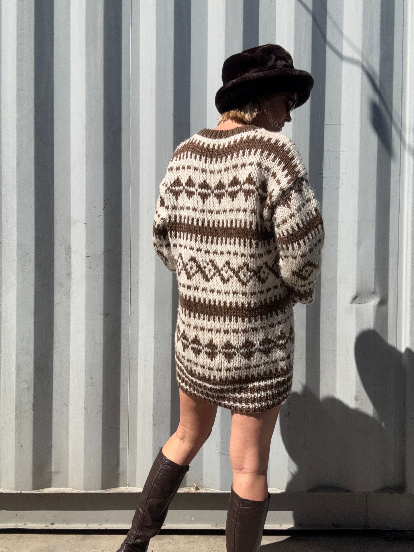 The Odette Handknit Sweater Dress