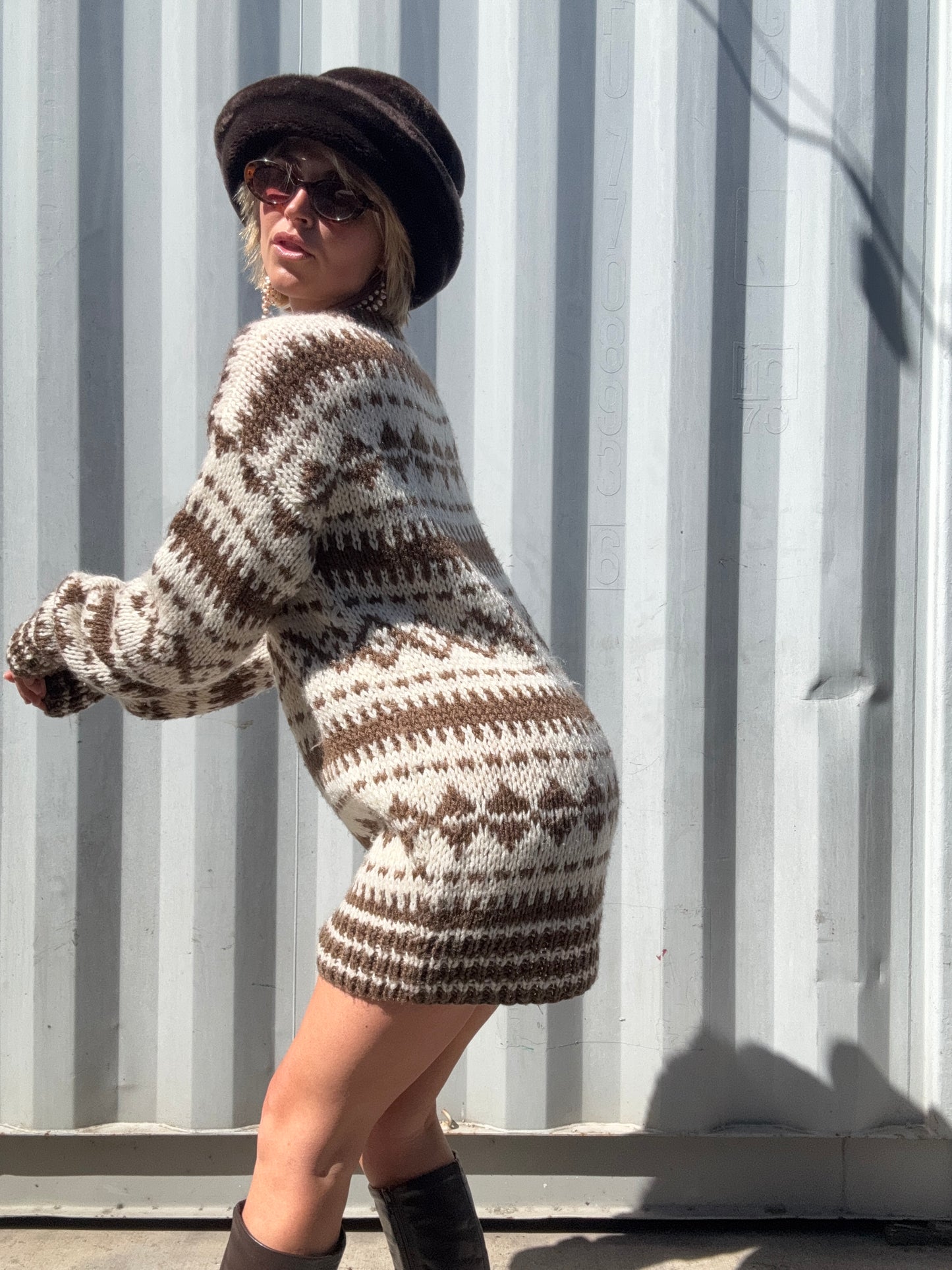 The Odette Handknit Sweater Dress