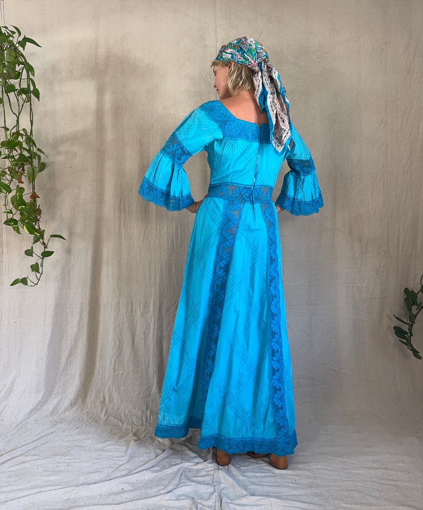 The Joanie 1970s Mexican Cotton Dress