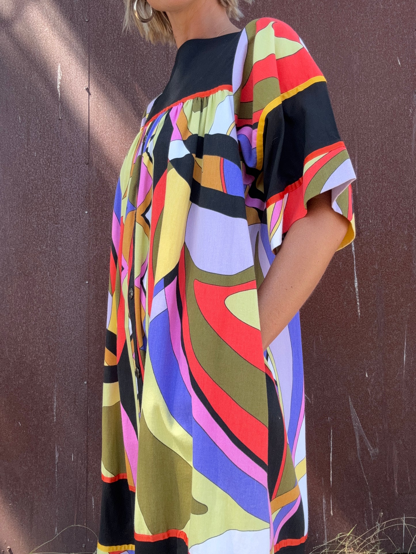 The Sharon 1980s Cotton Mumu