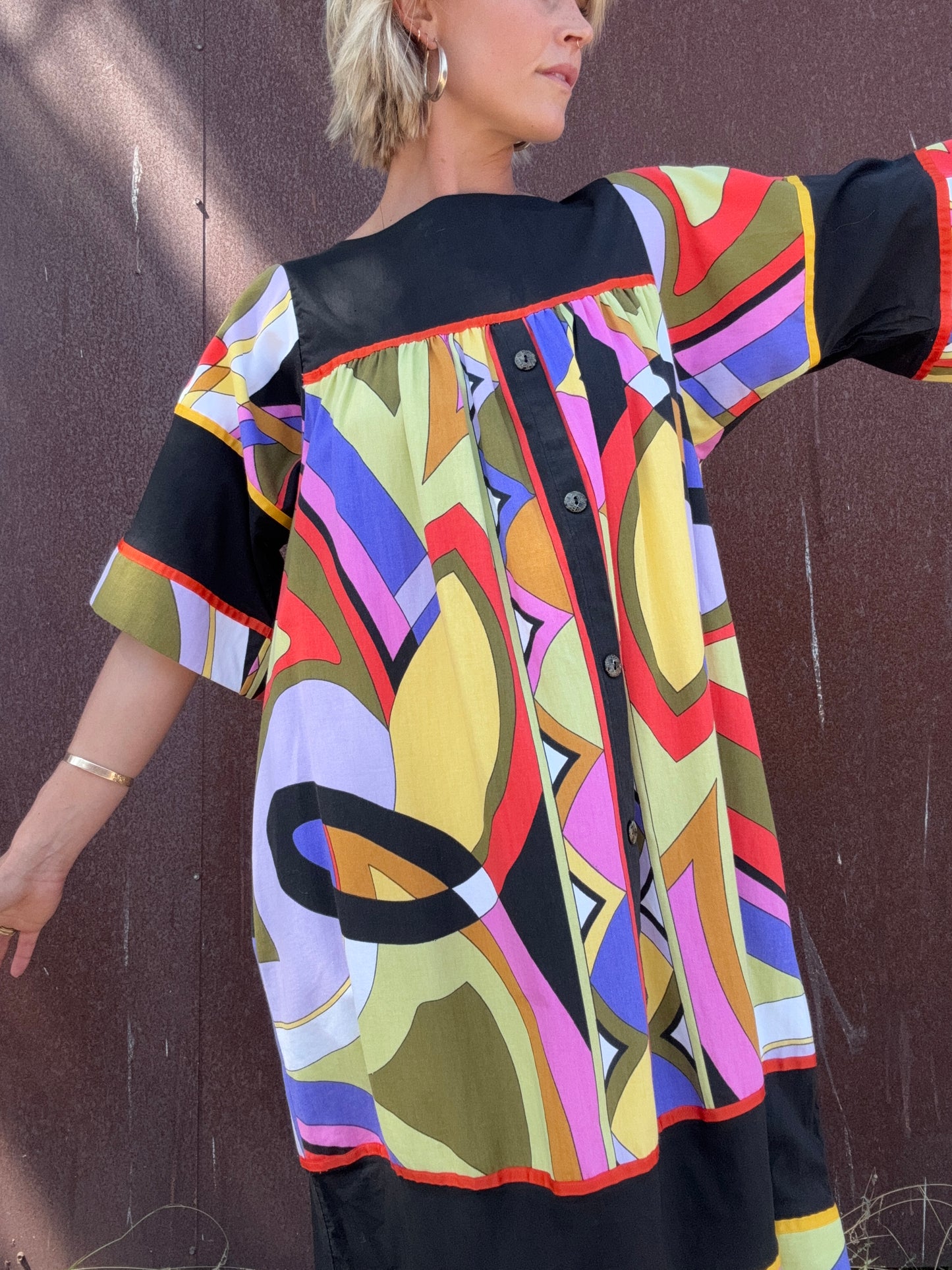 The Sharon 1980s Cotton Mumu