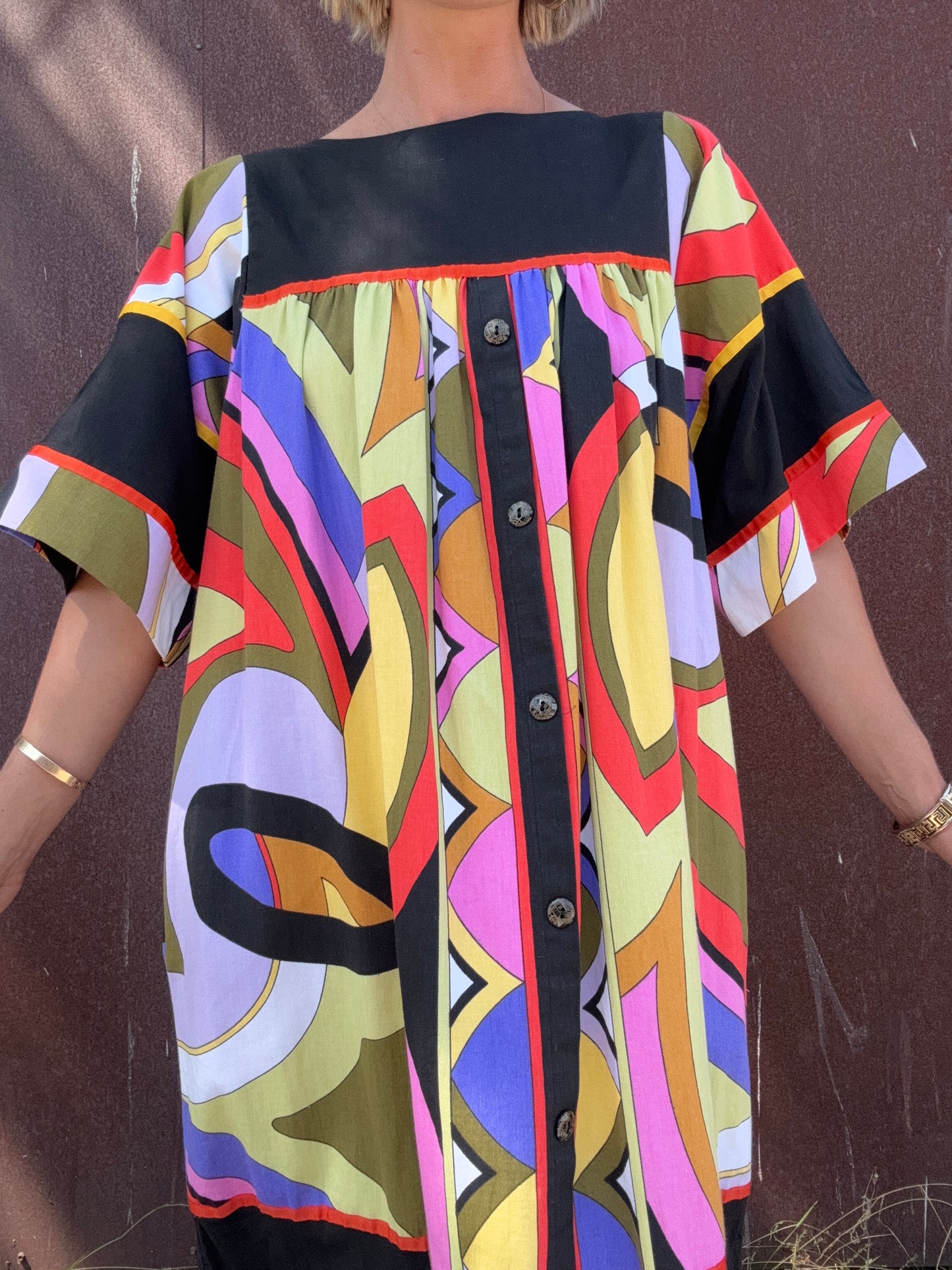 The Sharon 1980s Cotton Mumu
