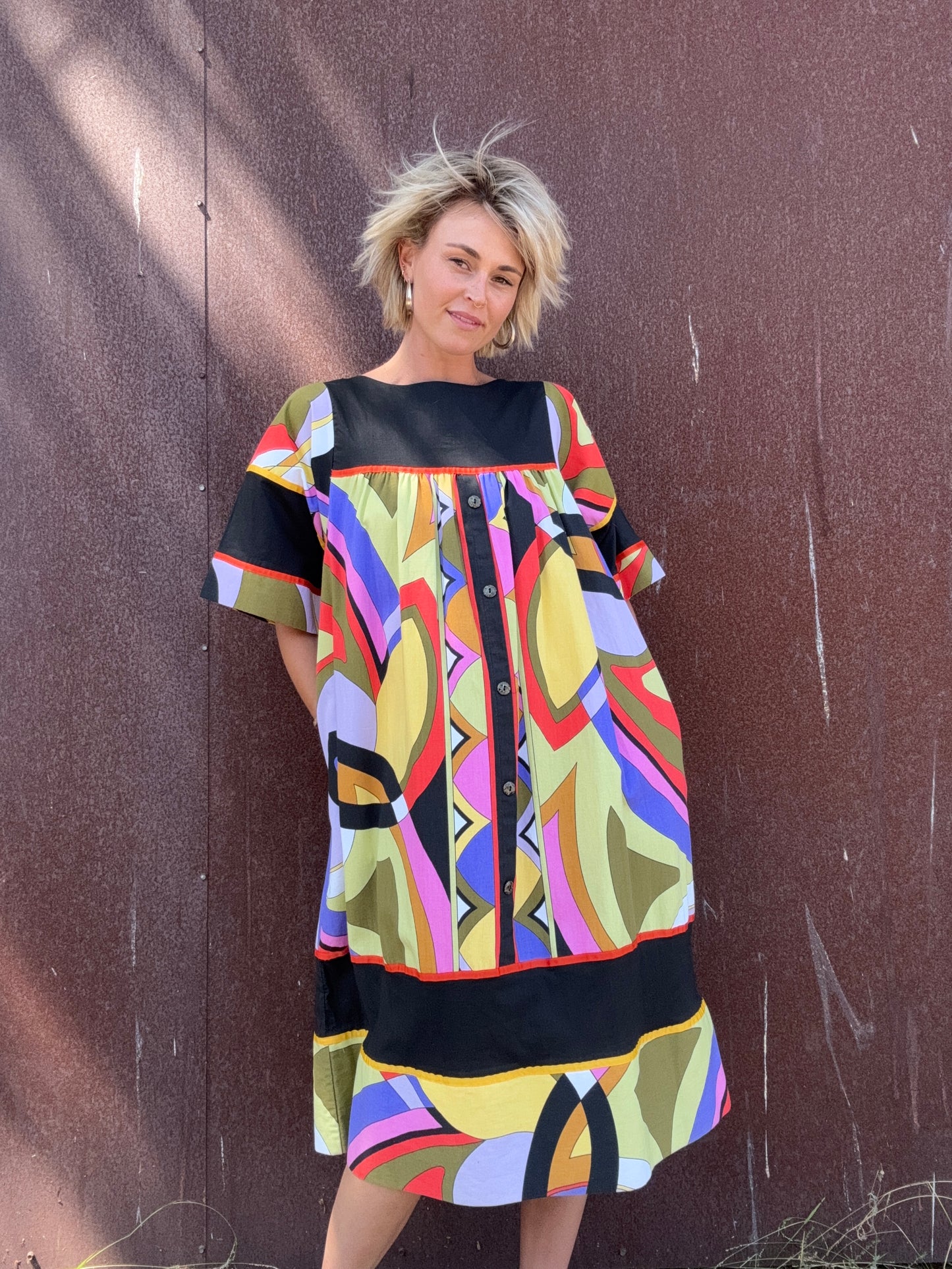 The Sharon 1980s Cotton Mumu