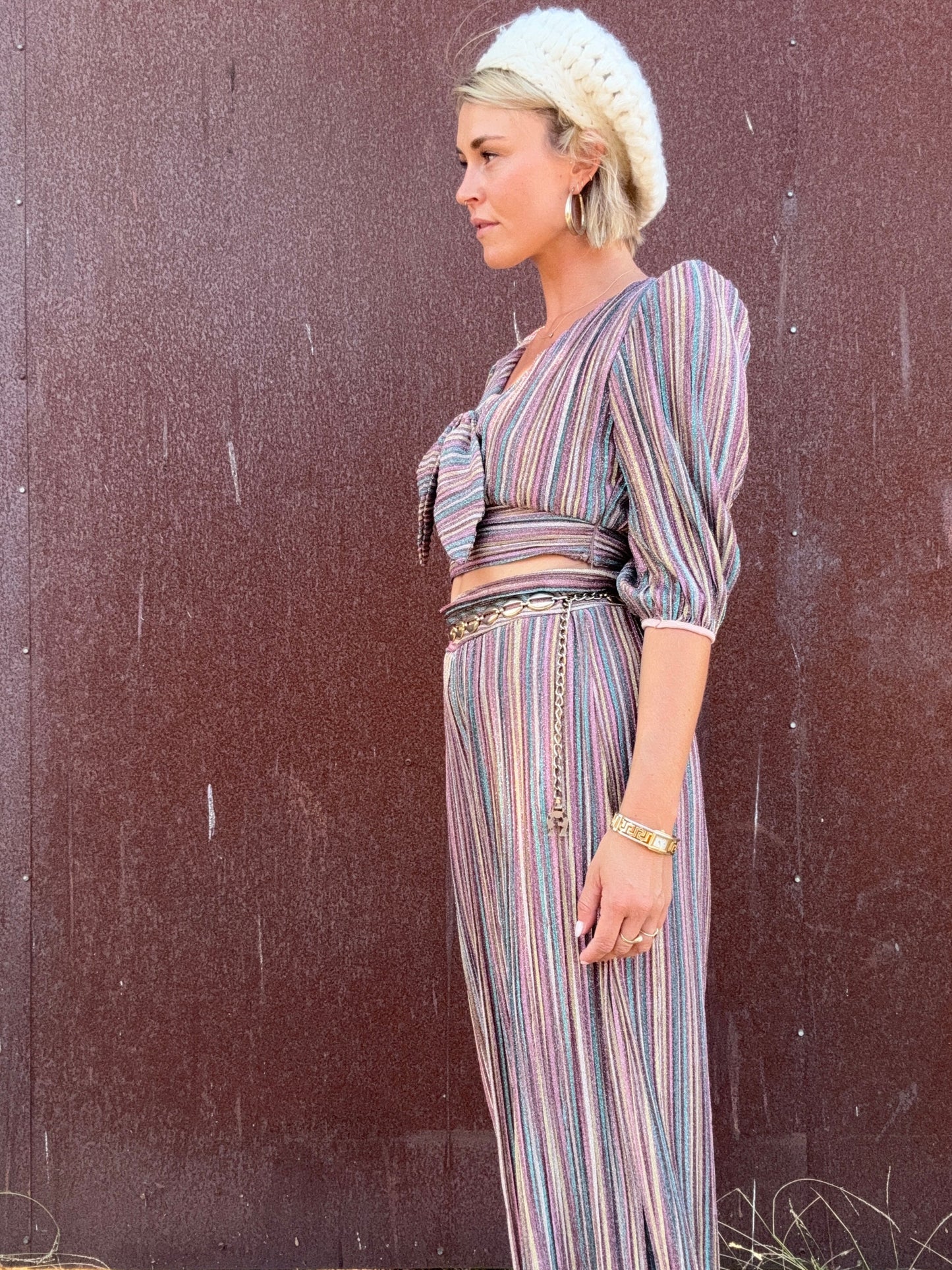 The Sabrina Metallic Pant Set