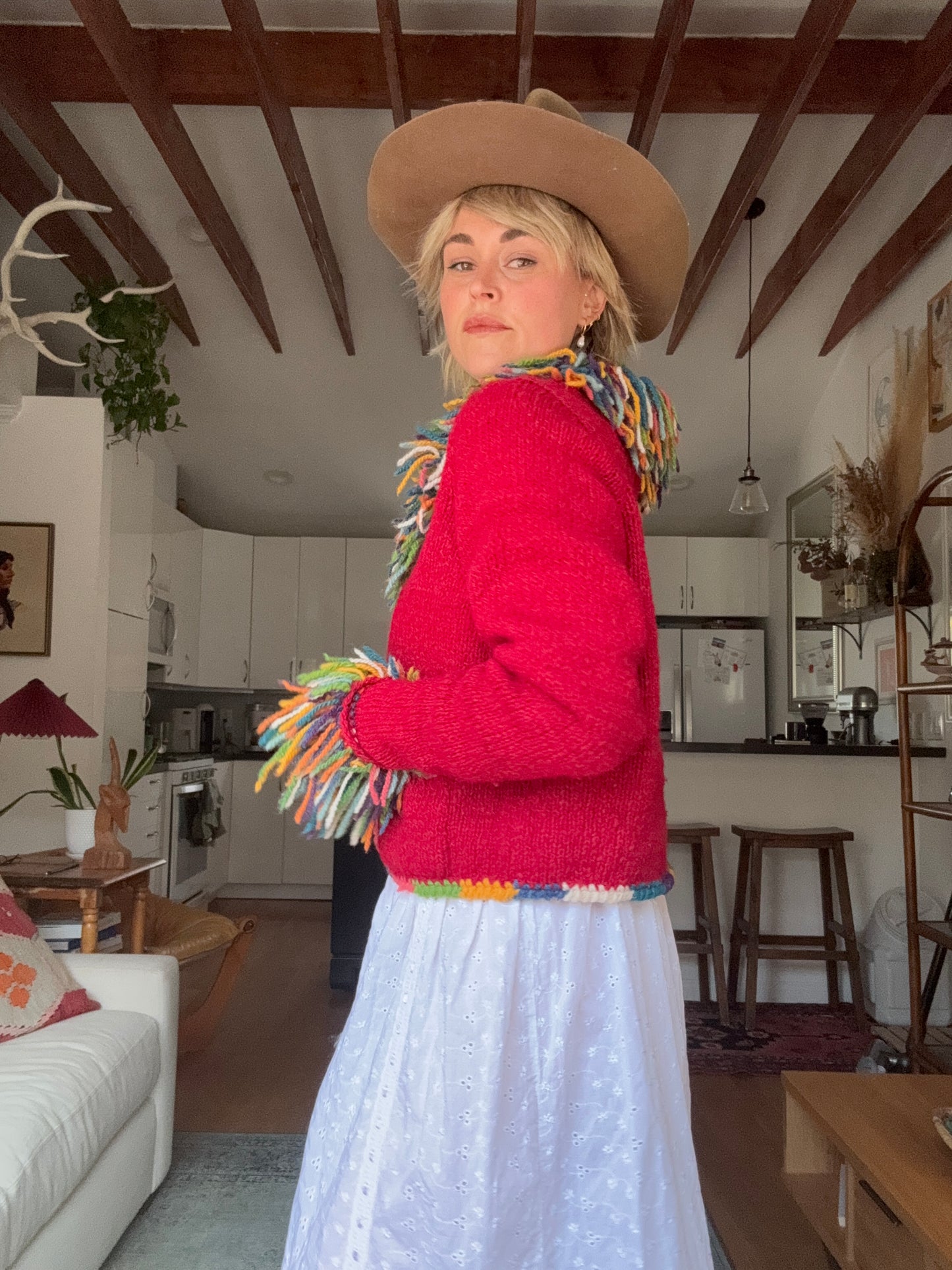 The Tessa 1980s Wool Cardigan Sweater