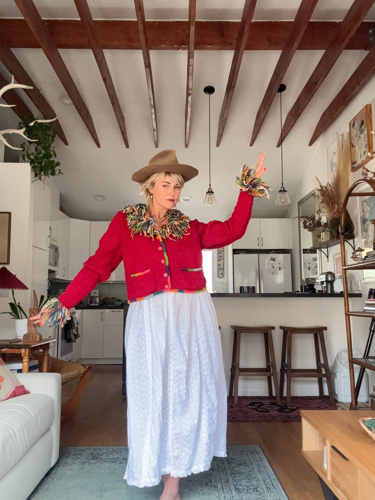 The Tessa 1980s Wool Cardigan Sweater