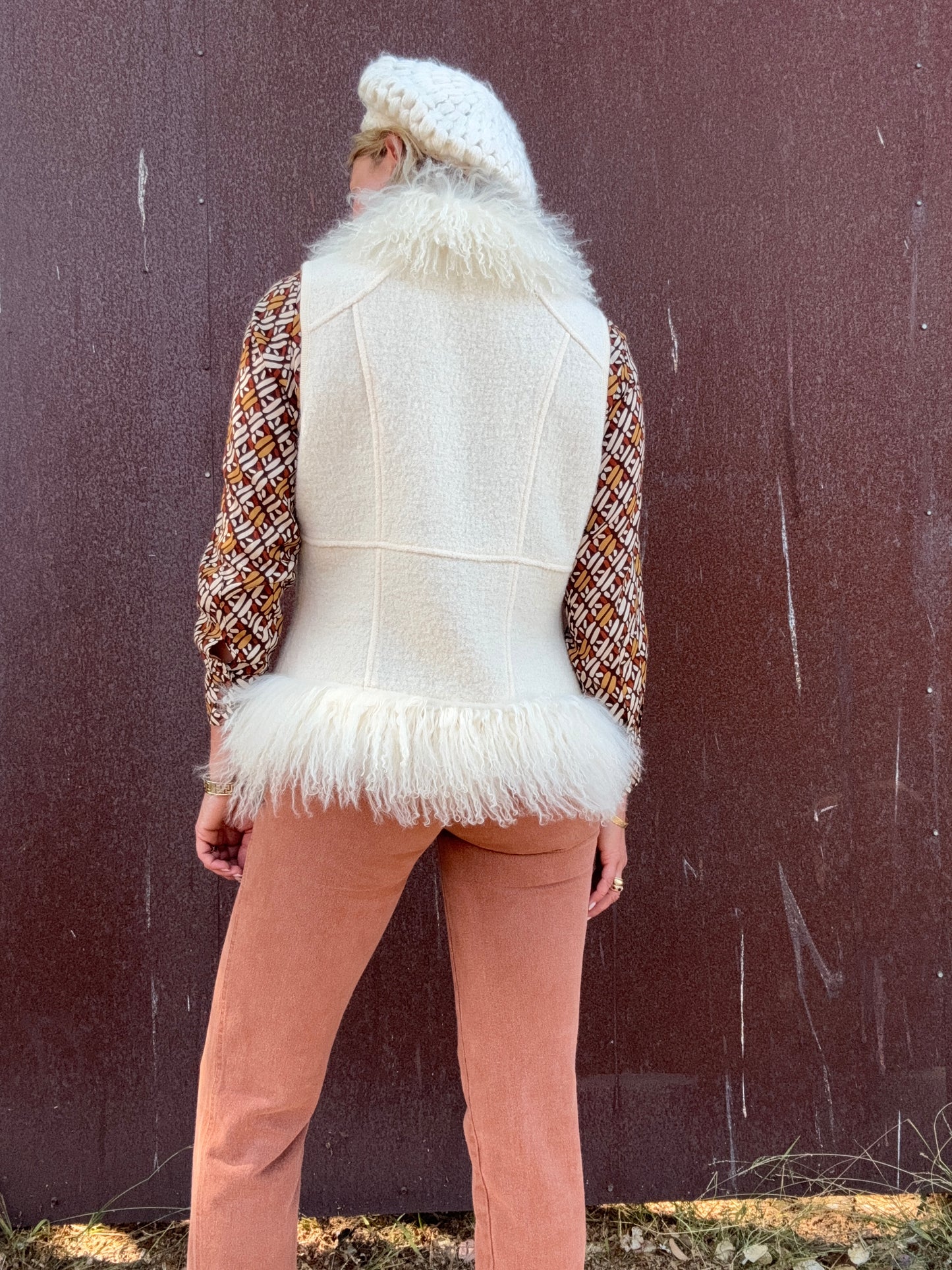 The Karla Wool and Lamb Fur Vest