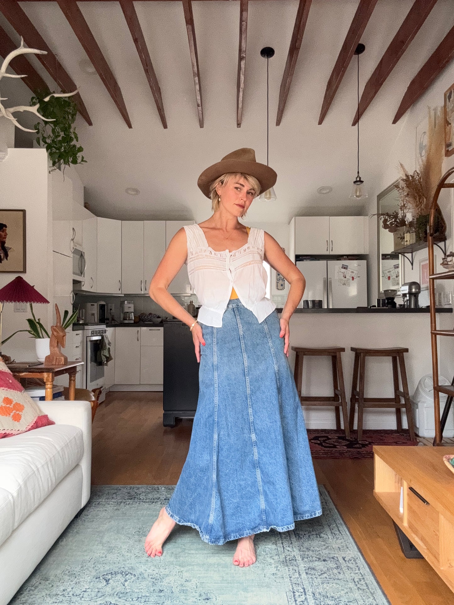 The Ramona Denim Maxi Skirt