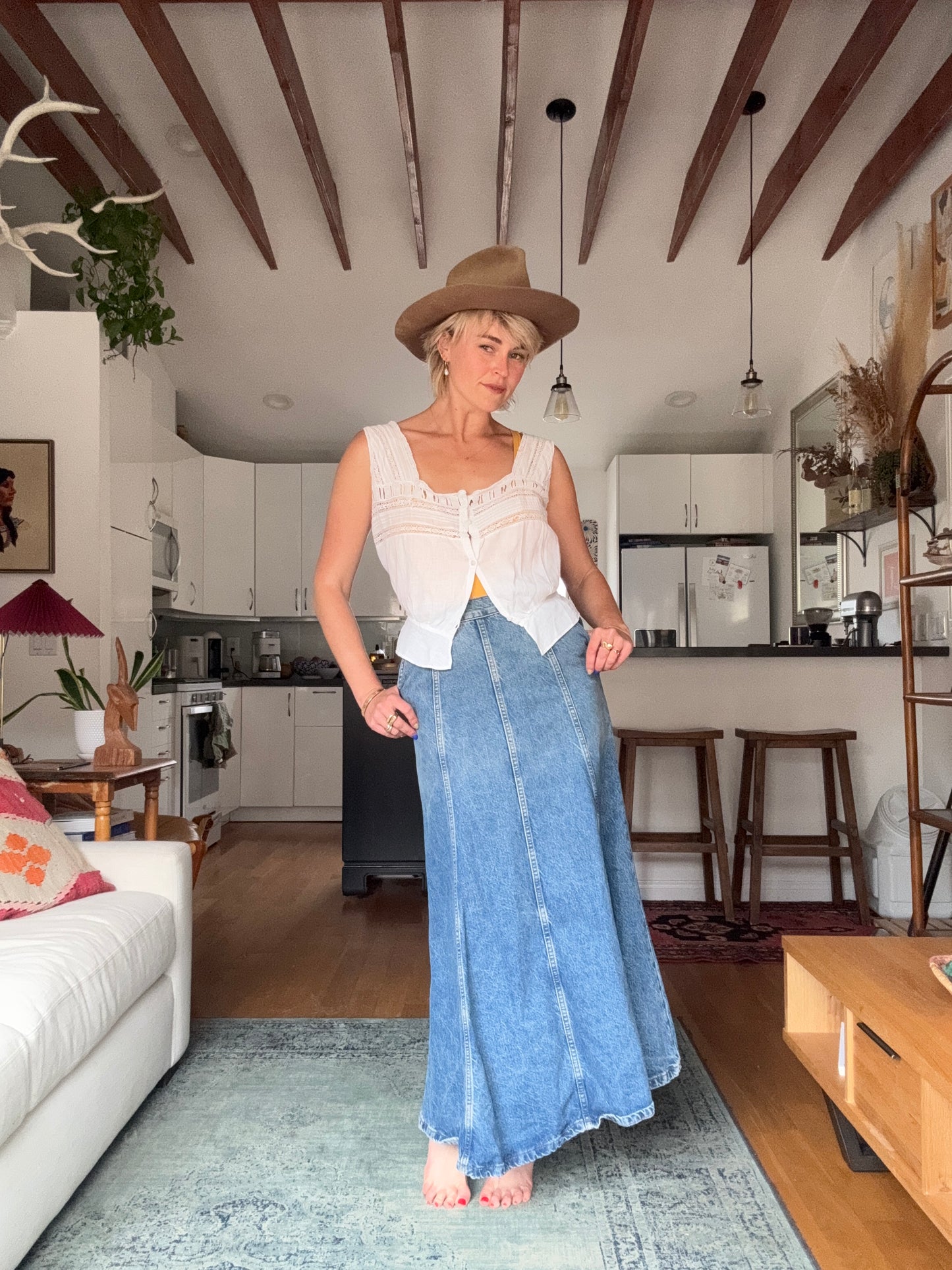 The Ramona Denim Maxi Skirt
