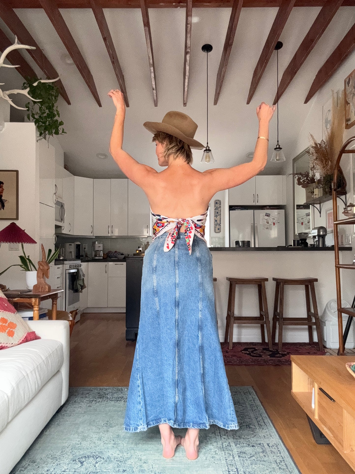 The Ramona Denim Maxi Skirt