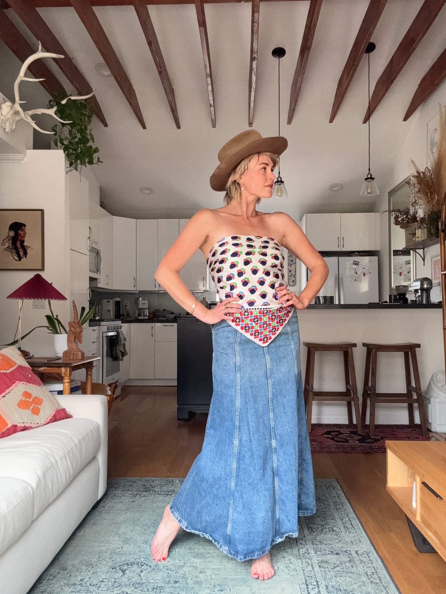 The Ramona Denim Maxi Skirt