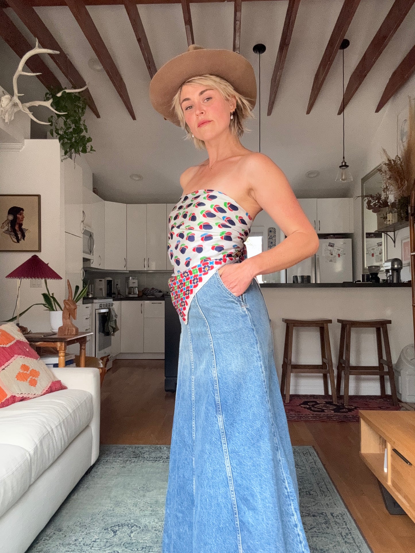 The Ramona Denim Maxi Skirt