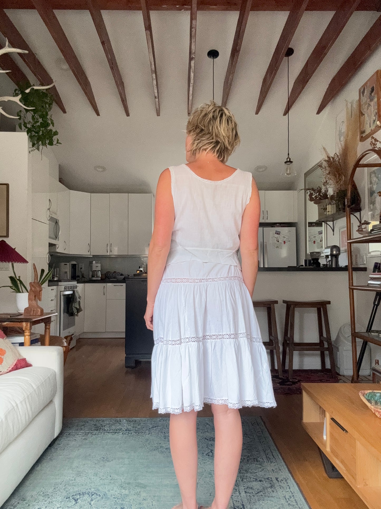 The Clara Antique French Cotton Skirt