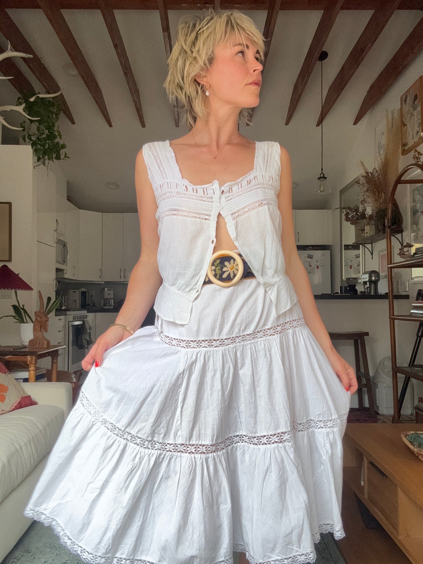 The Faye 1920s French Cotton Blouse