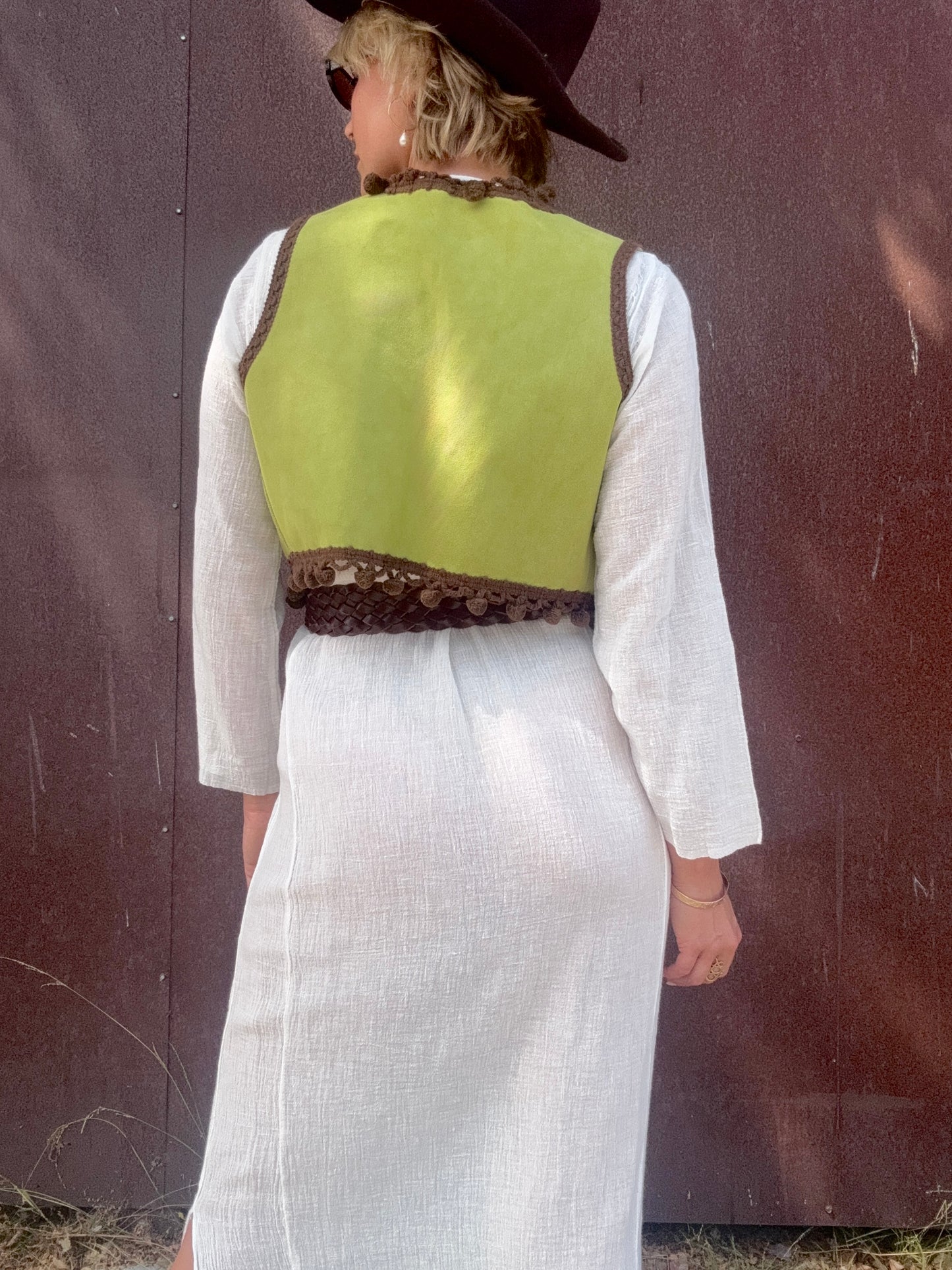 The Claudia 1960s Suede Leather Vest