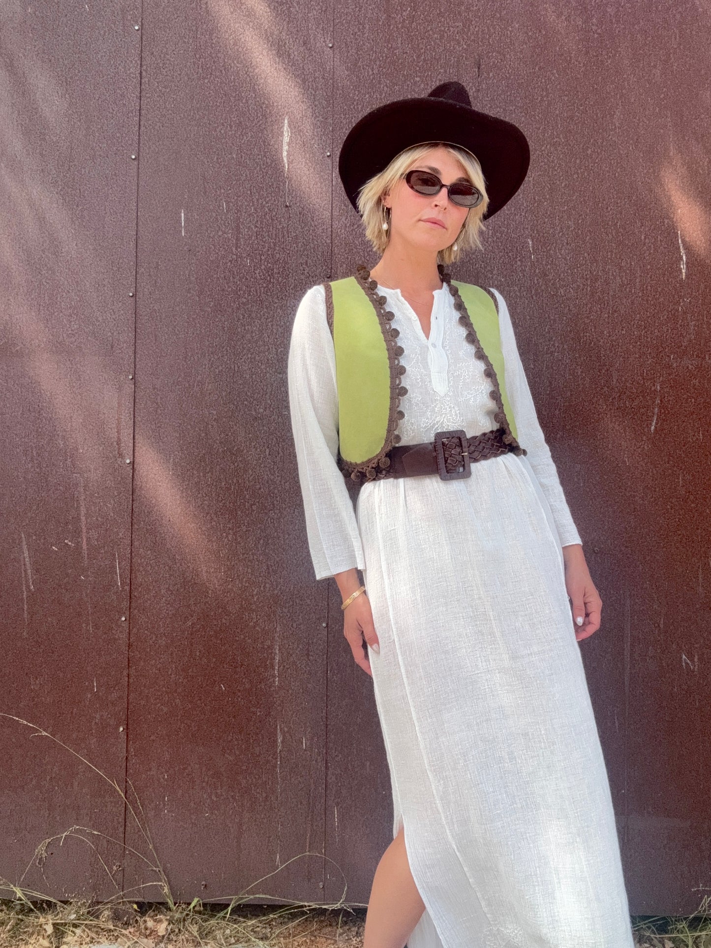 The Claudia 1960s Suede Leather Vest