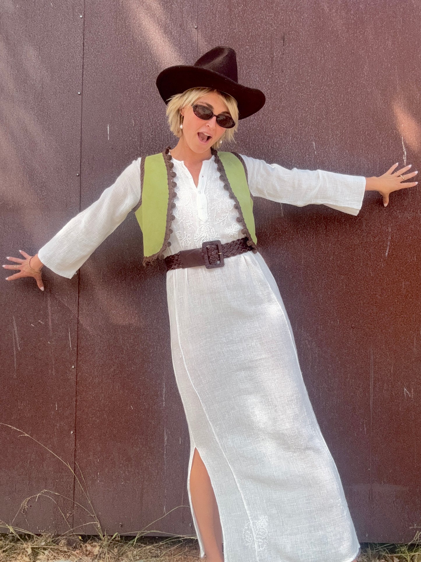 The Claudia 1960s Suede Leather Vest