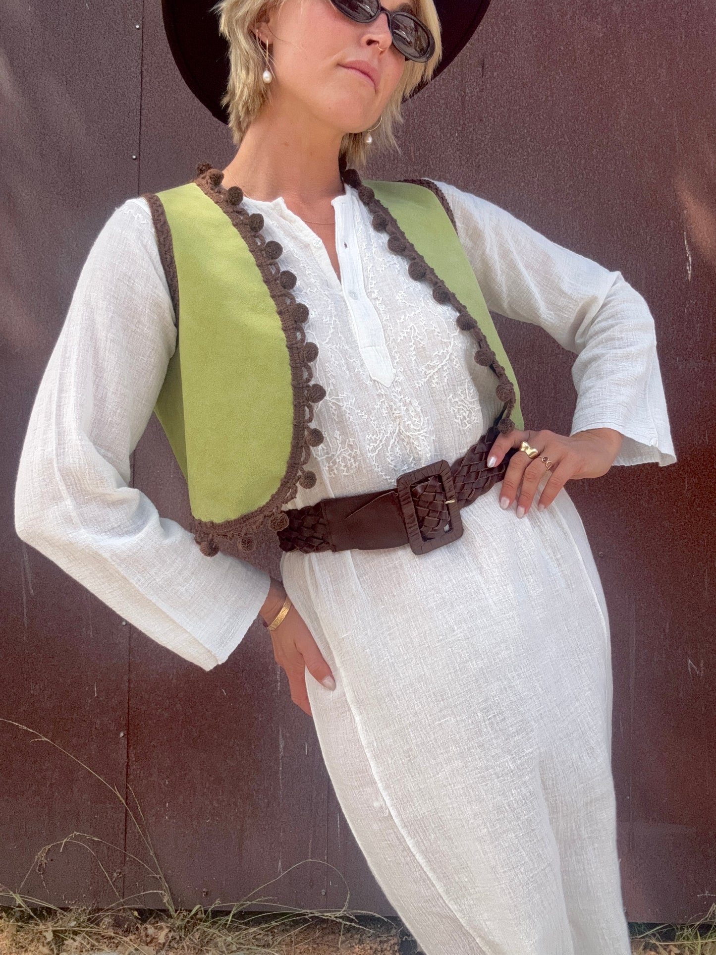 The Claudia 1960s Suede Leather Vest