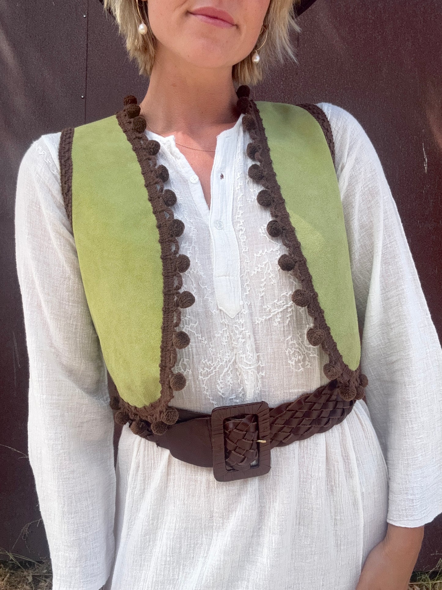 The Claudia 1960s Suede Leather Vest