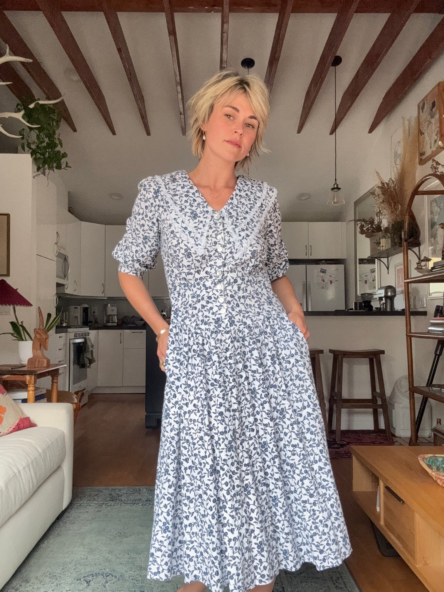 The Mae 1980s Cotton Dress