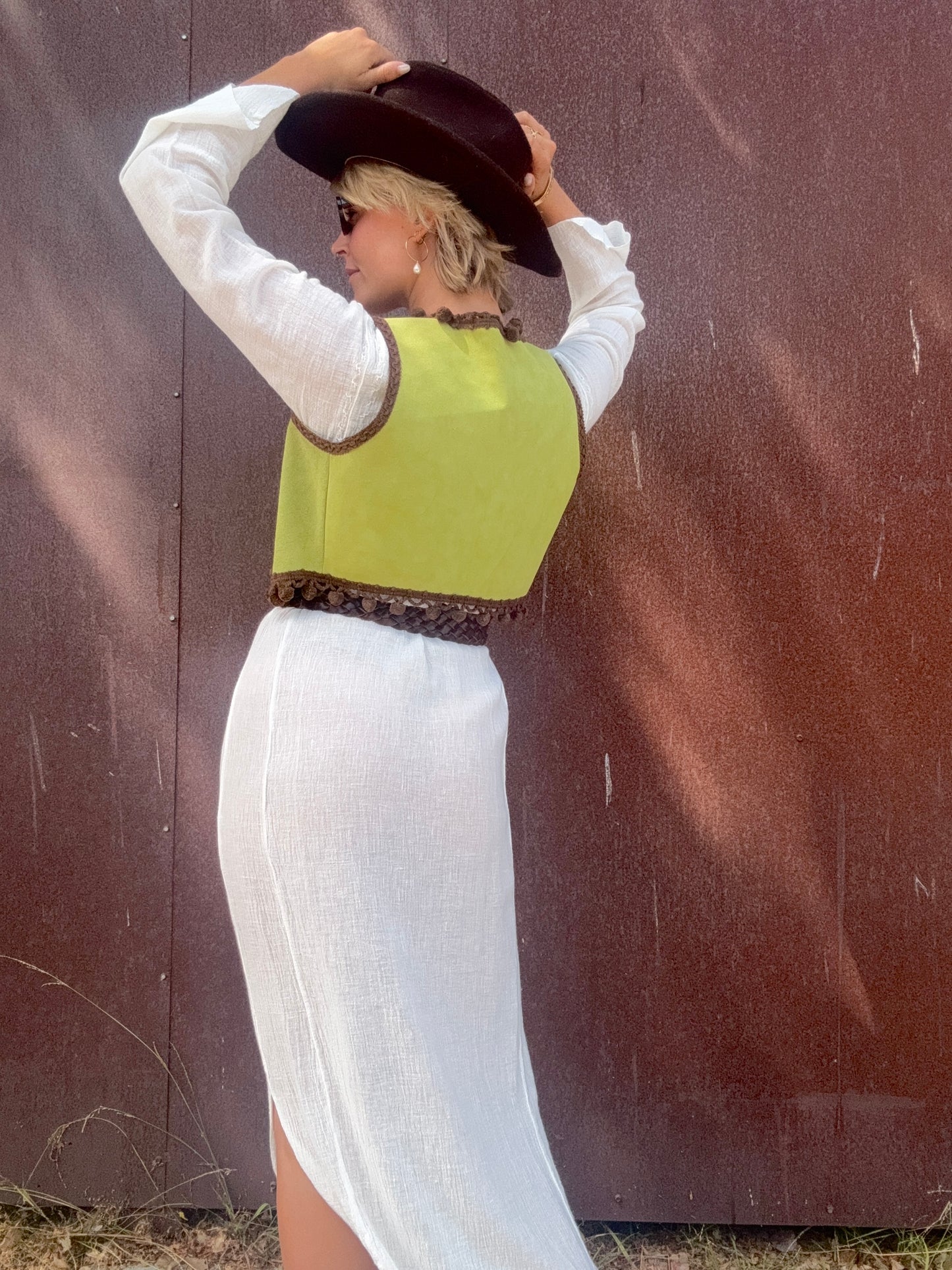 The Claudia 1960s Suede Leather Vest
