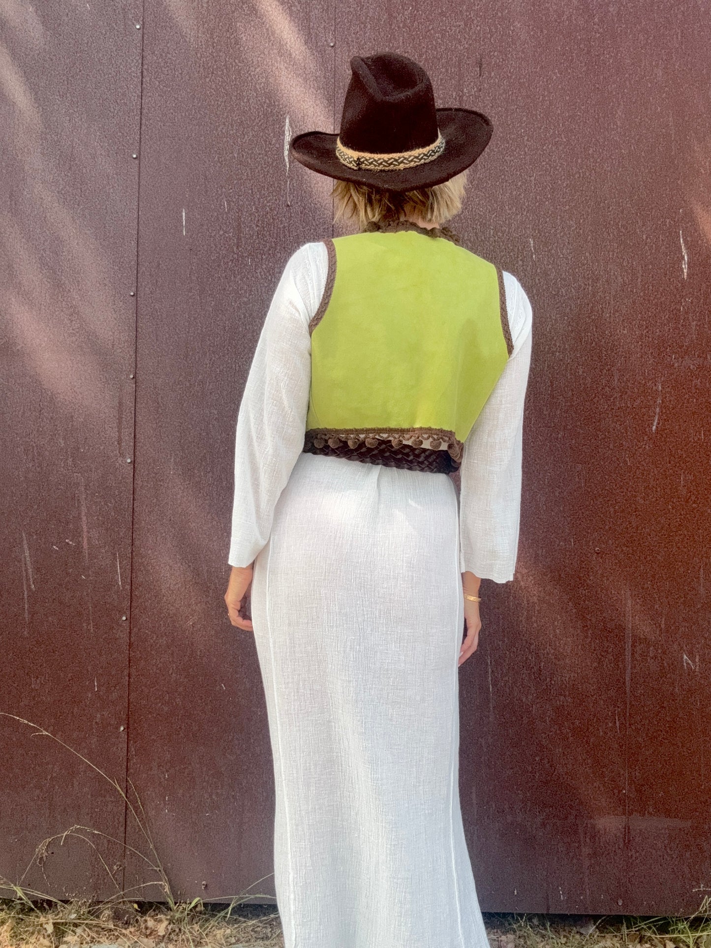 The Claudia 1960s Suede Leather Vest