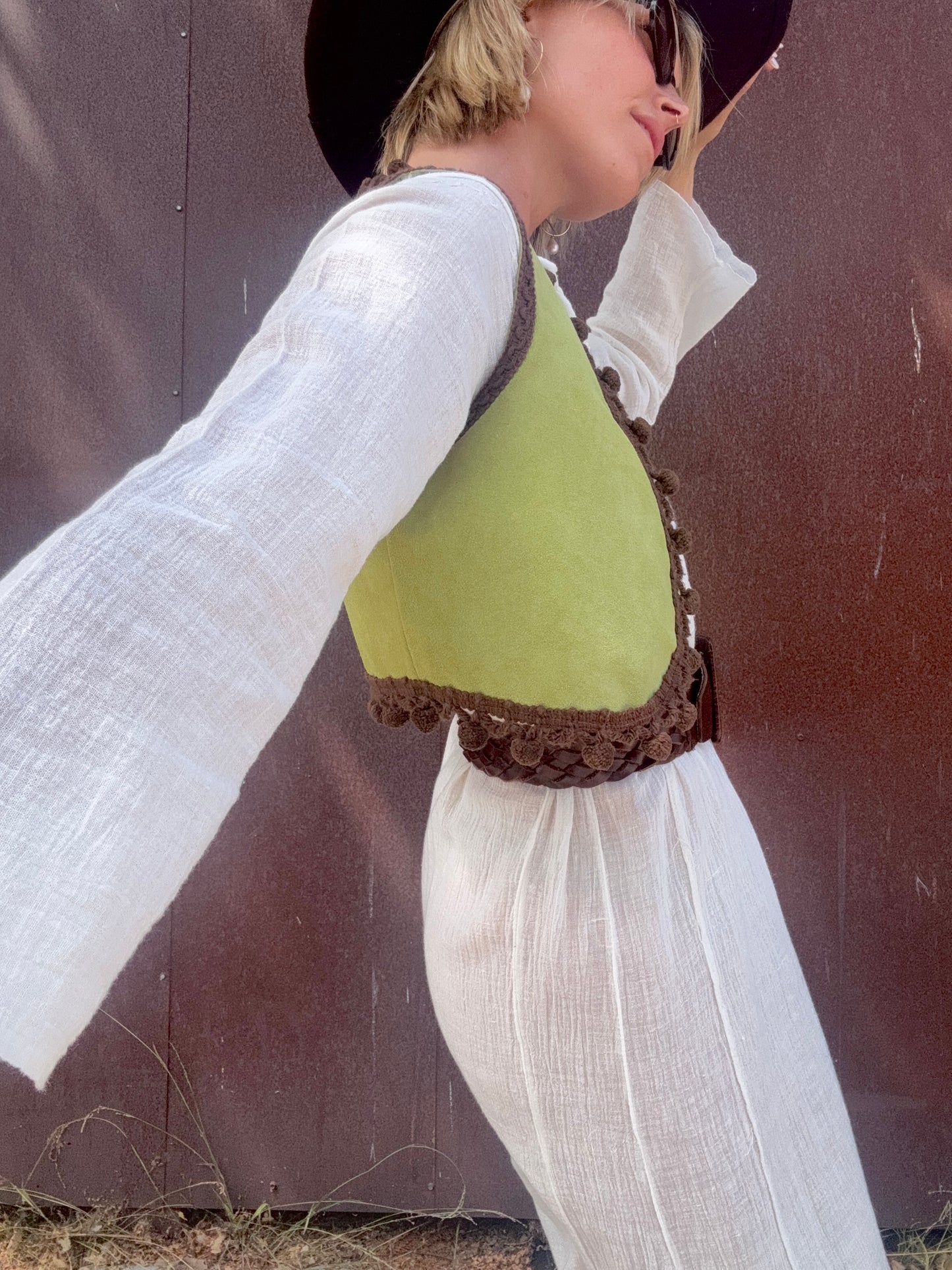 The Claudia 1960s Suede Leather Vest