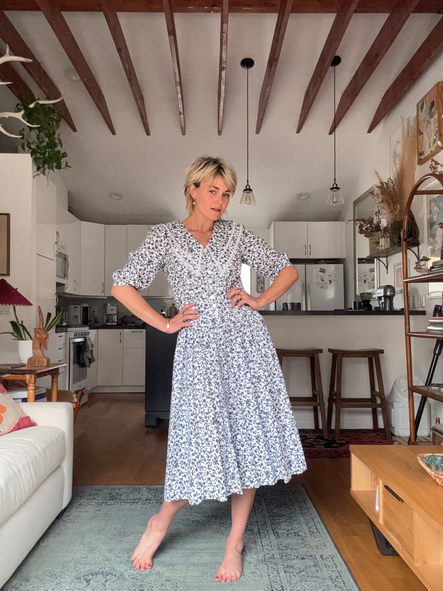 The Mae 1980s Cotton Dress