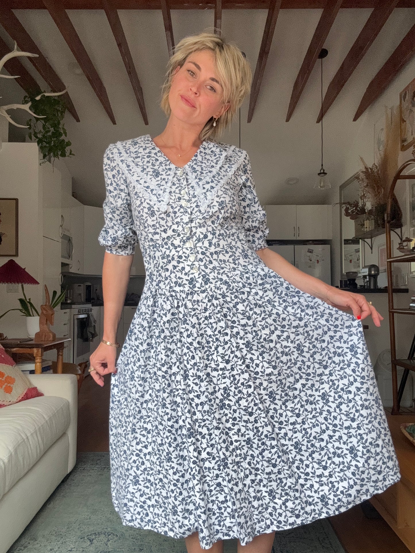 The Mae 1980s Cotton Dress