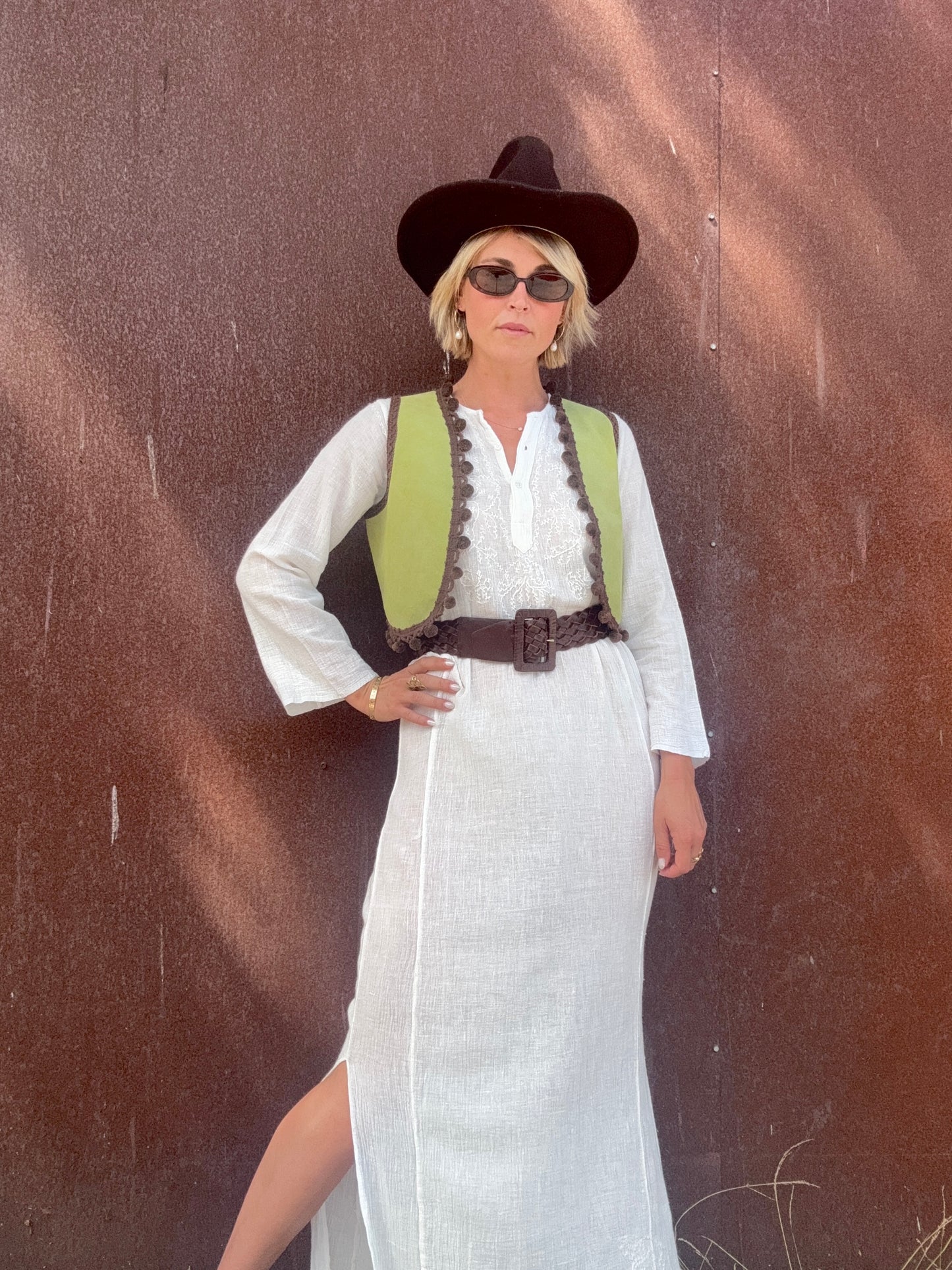 The Claudia 1960s Suede Leather Vest