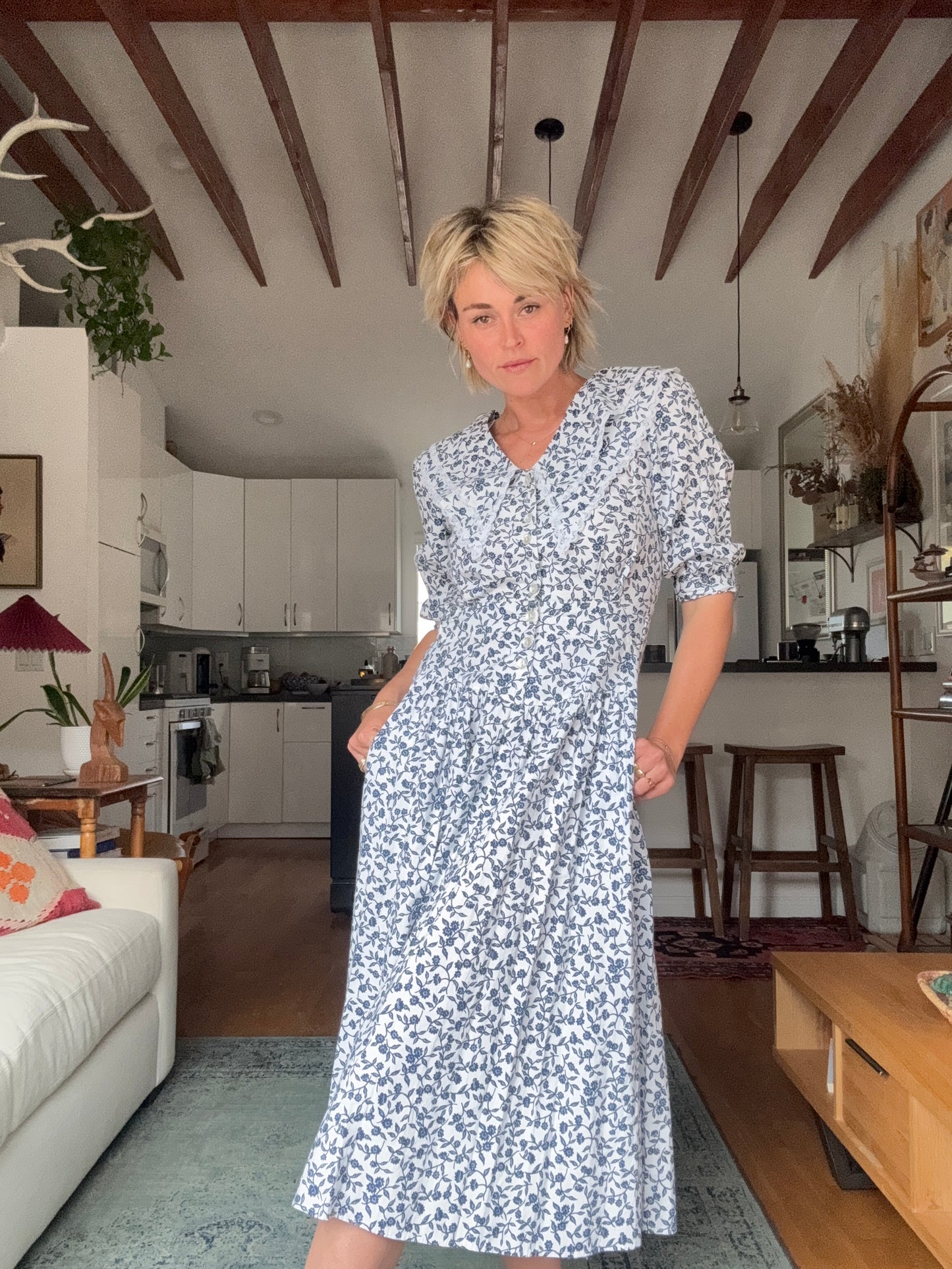 The Mae 1980s Cotton Dress