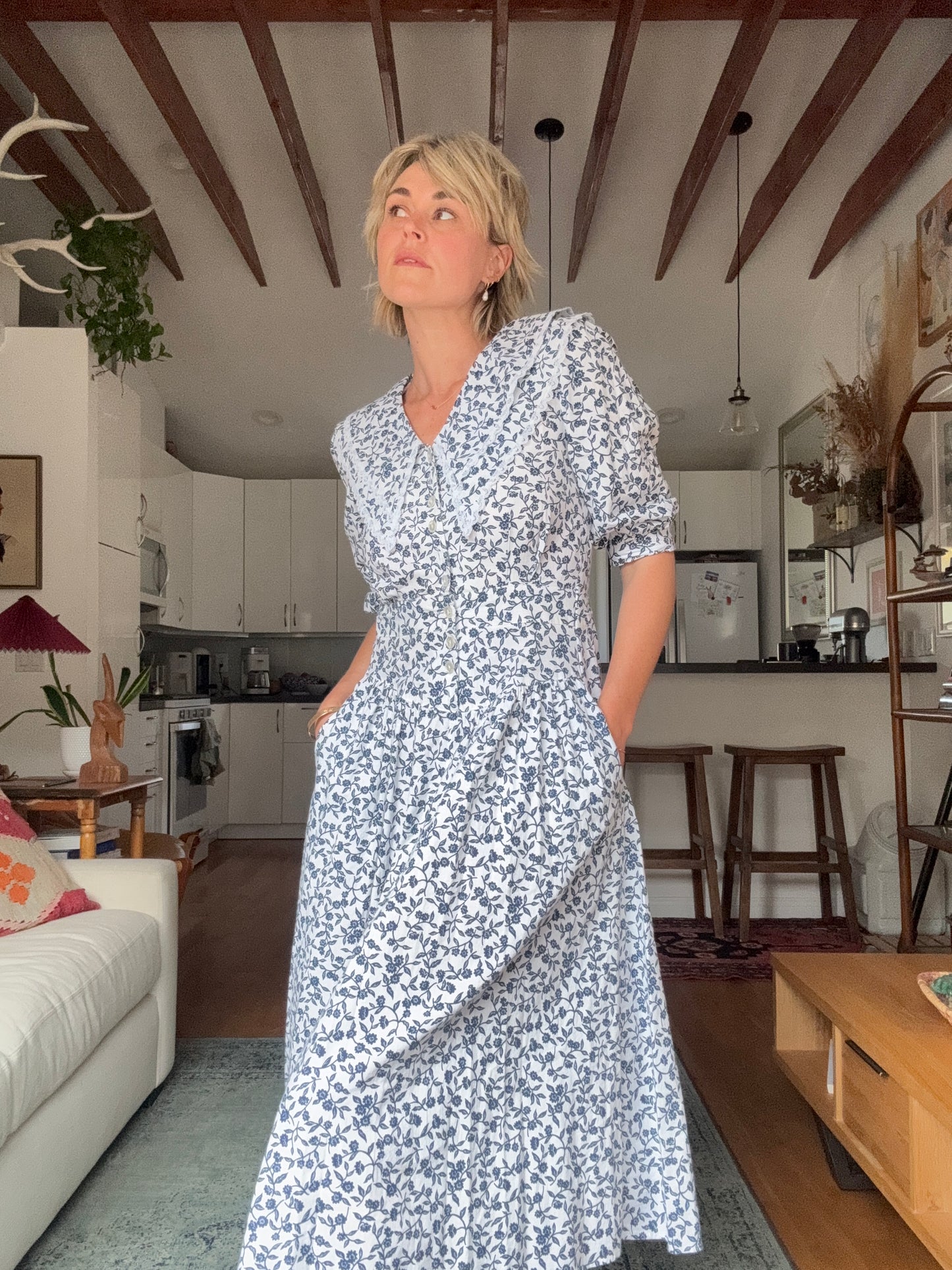 The Mae 1980s Cotton Dress