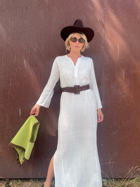 The Simone 1970s Indian Gauze Dress