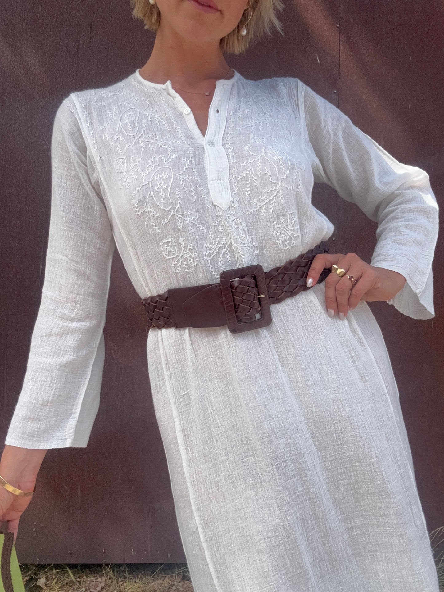 The Simone 1970s Indian Gauze Dress