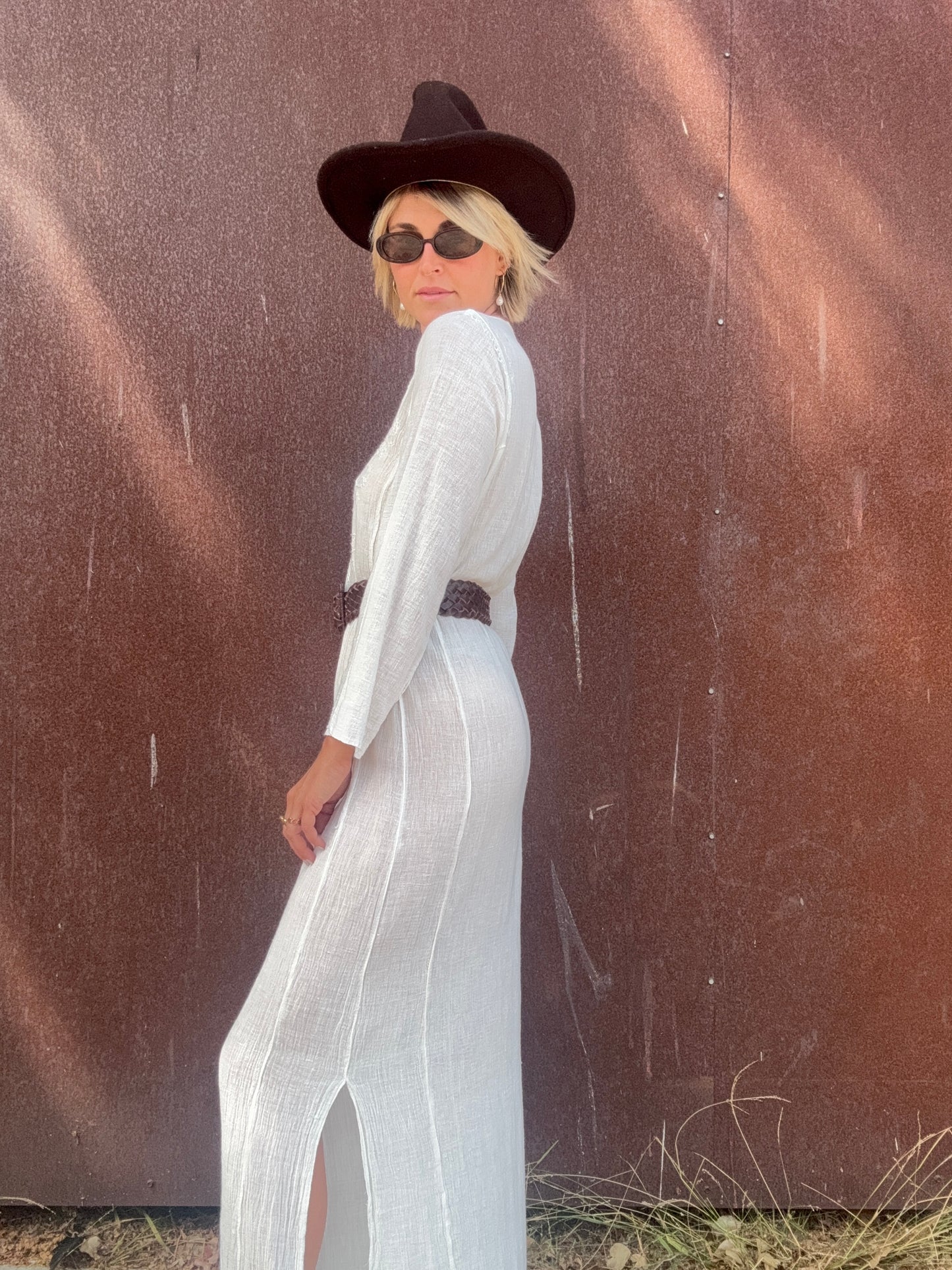The Simone 1970s Indian Gauze Dress