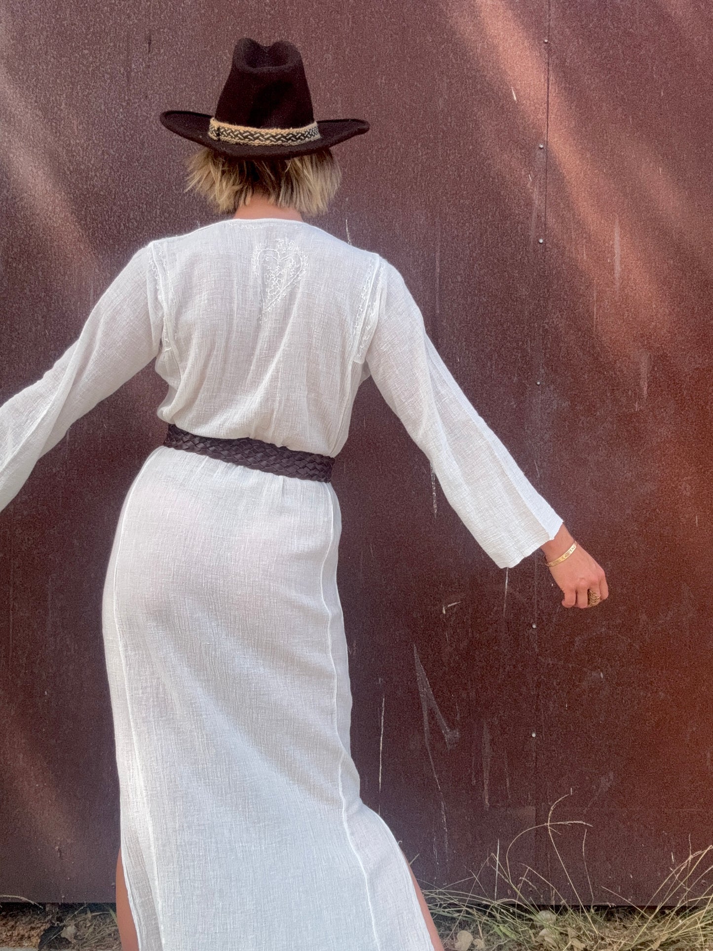The Simone 1970s Indian Gauze Dress