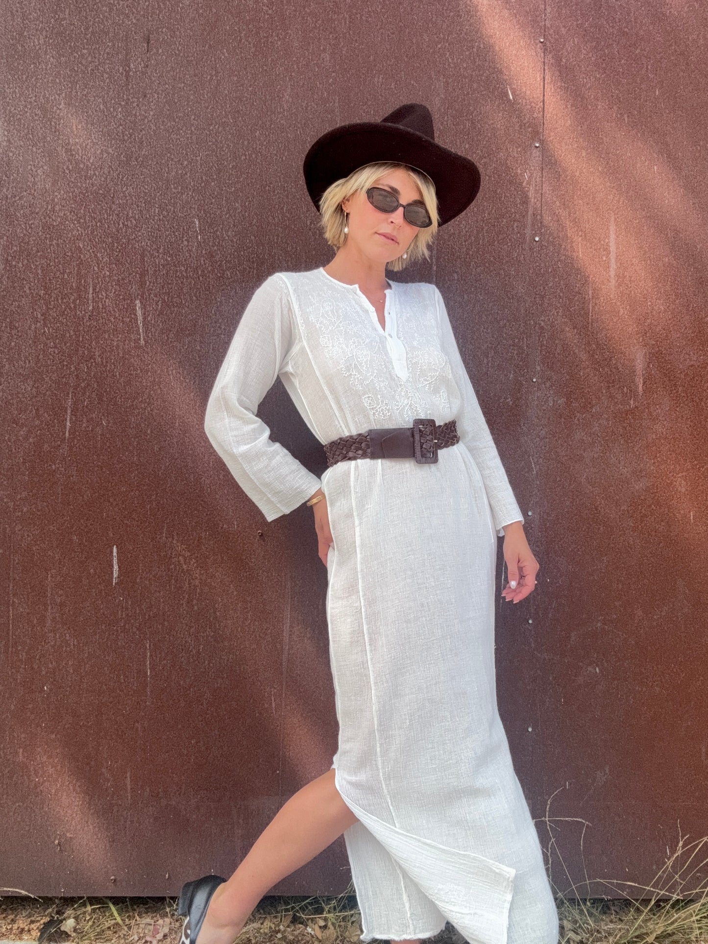 The Simone 1970s Indian Gauze Dress