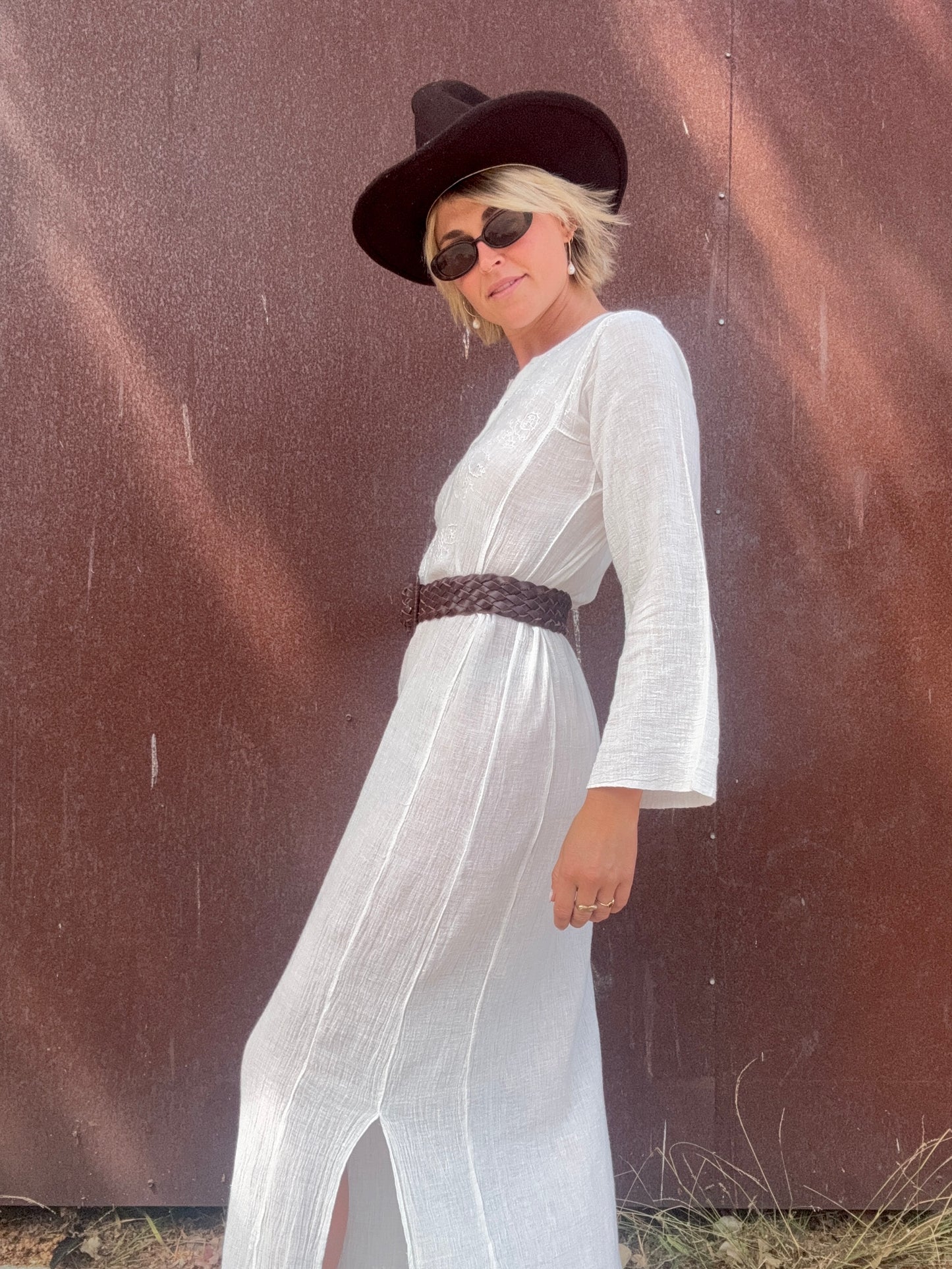 The Simone 1970s Indian Gauze Dress