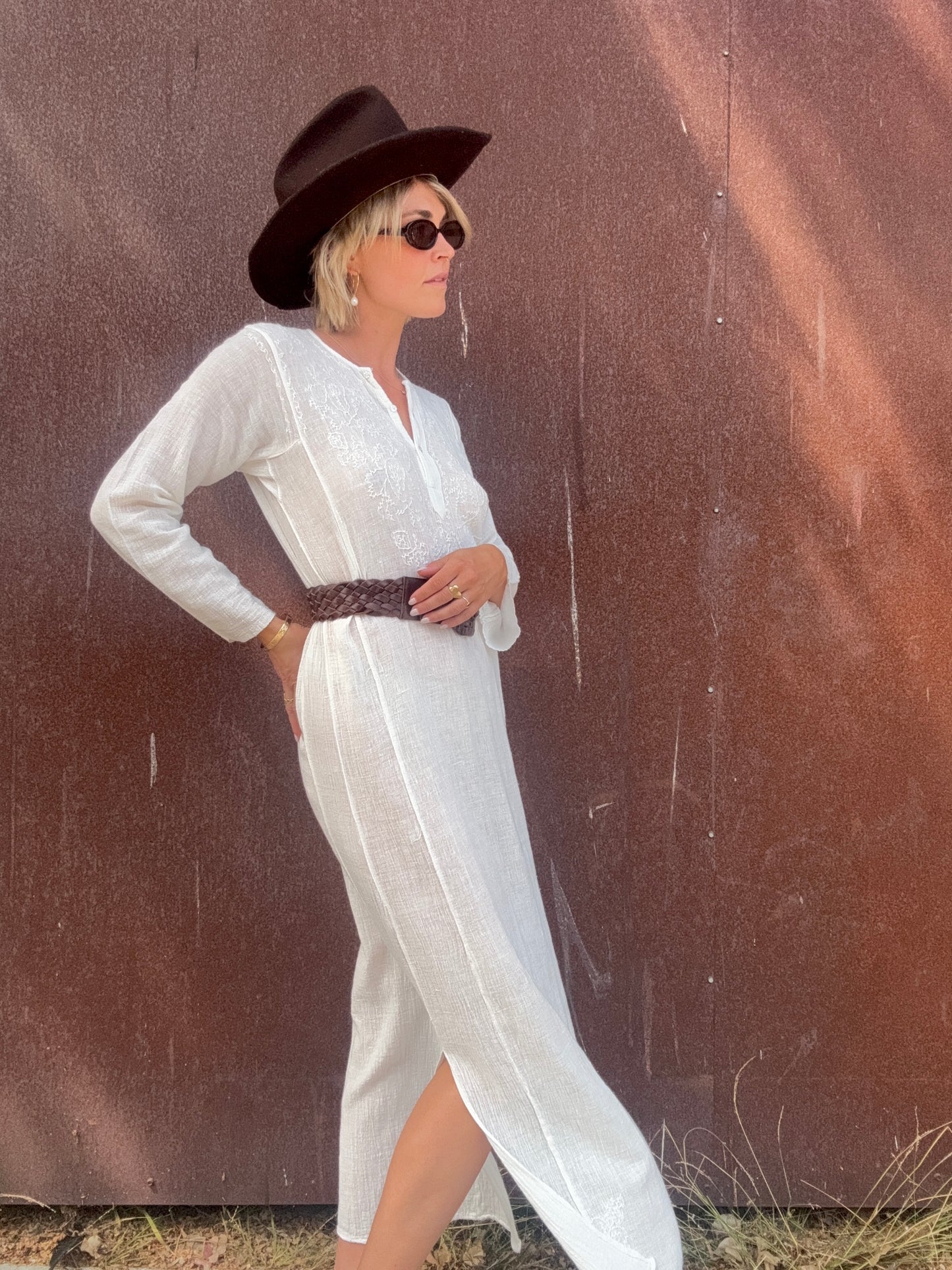 The Simone 1970s Indian Gauze Dress
